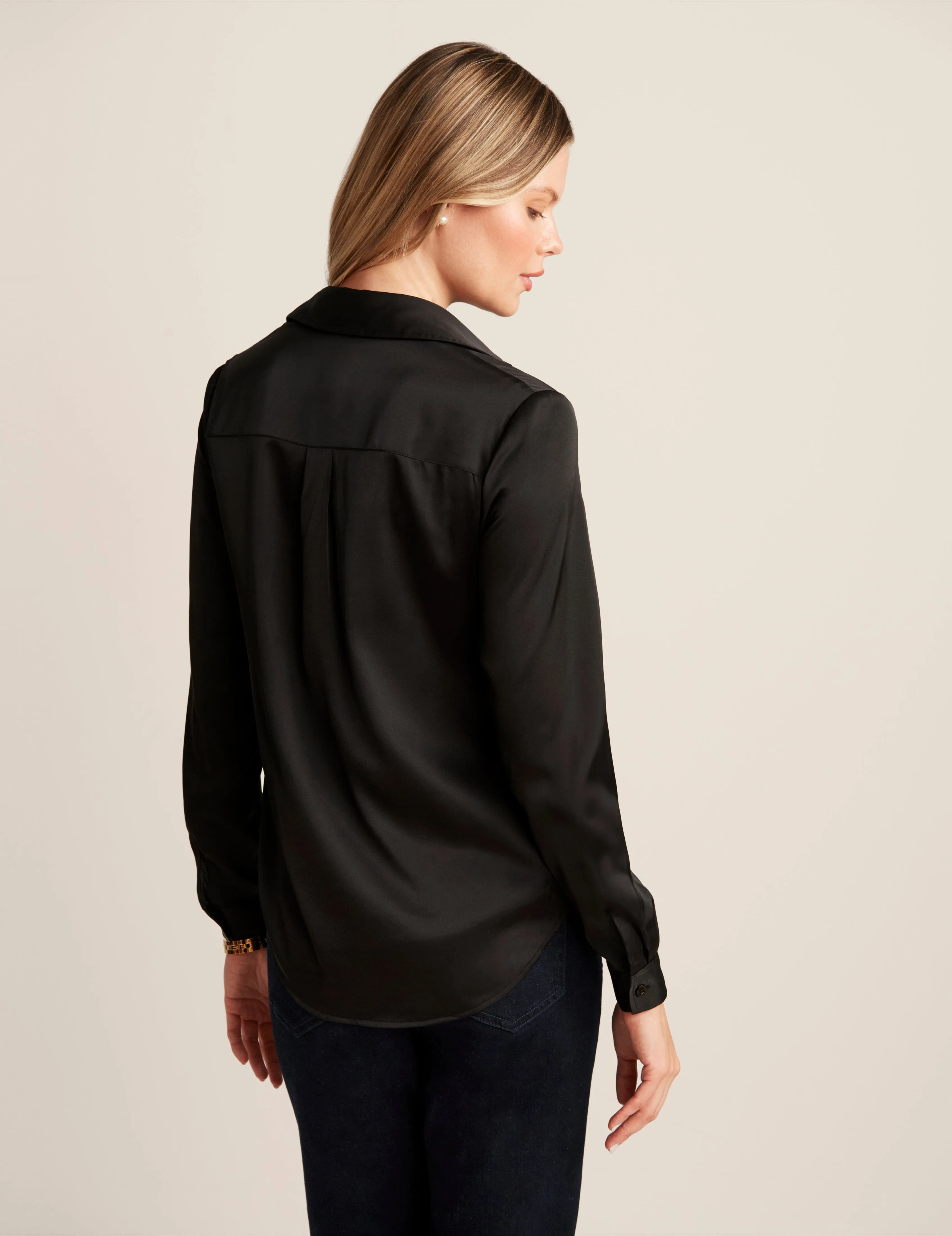 2 Pocket Long Sleeve Utility Blouse sold by Anne Klein product image thumbnail 2