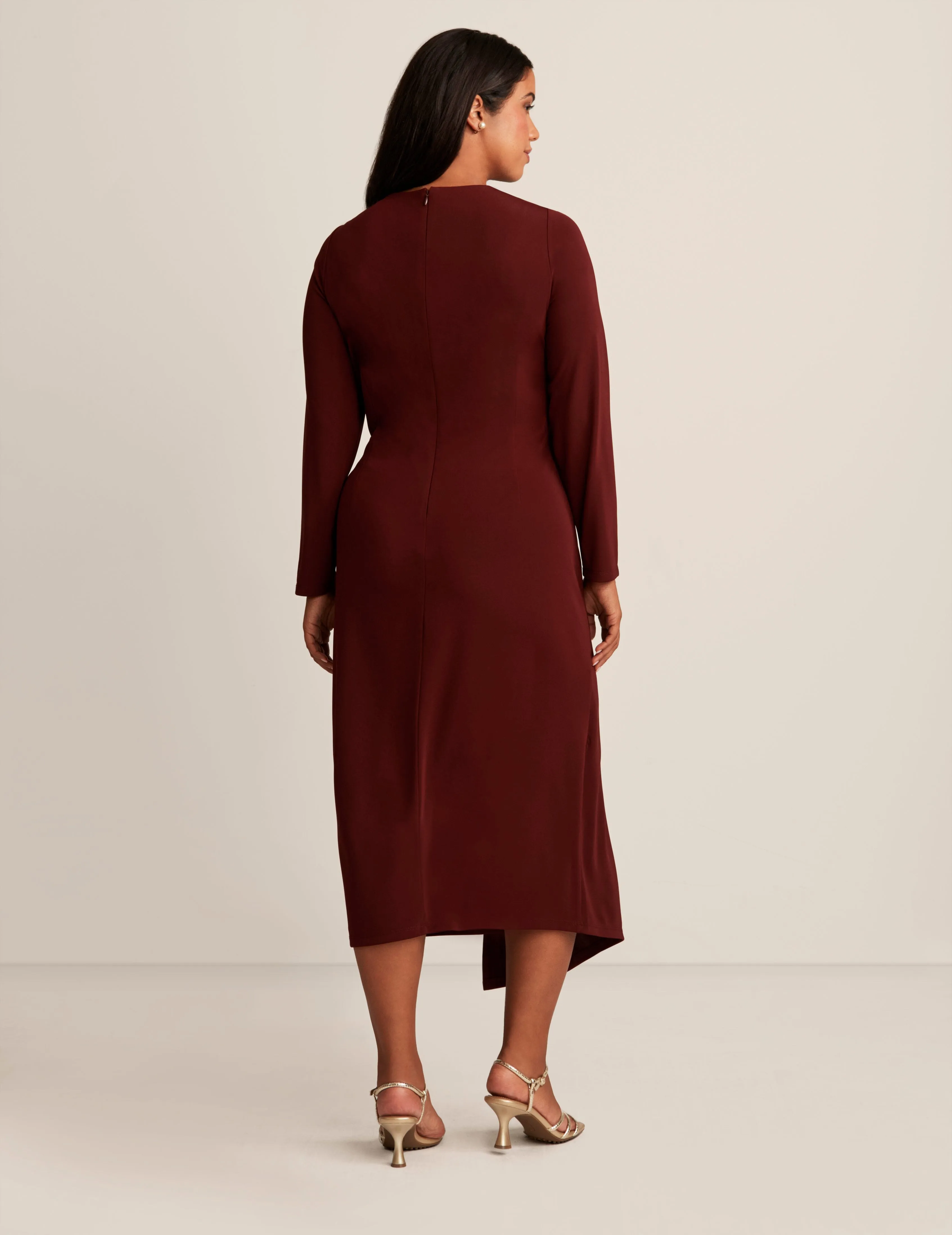 Plus Size Shirred O Ring Midi Dress sold by Anne Klein product image thumbnail 2