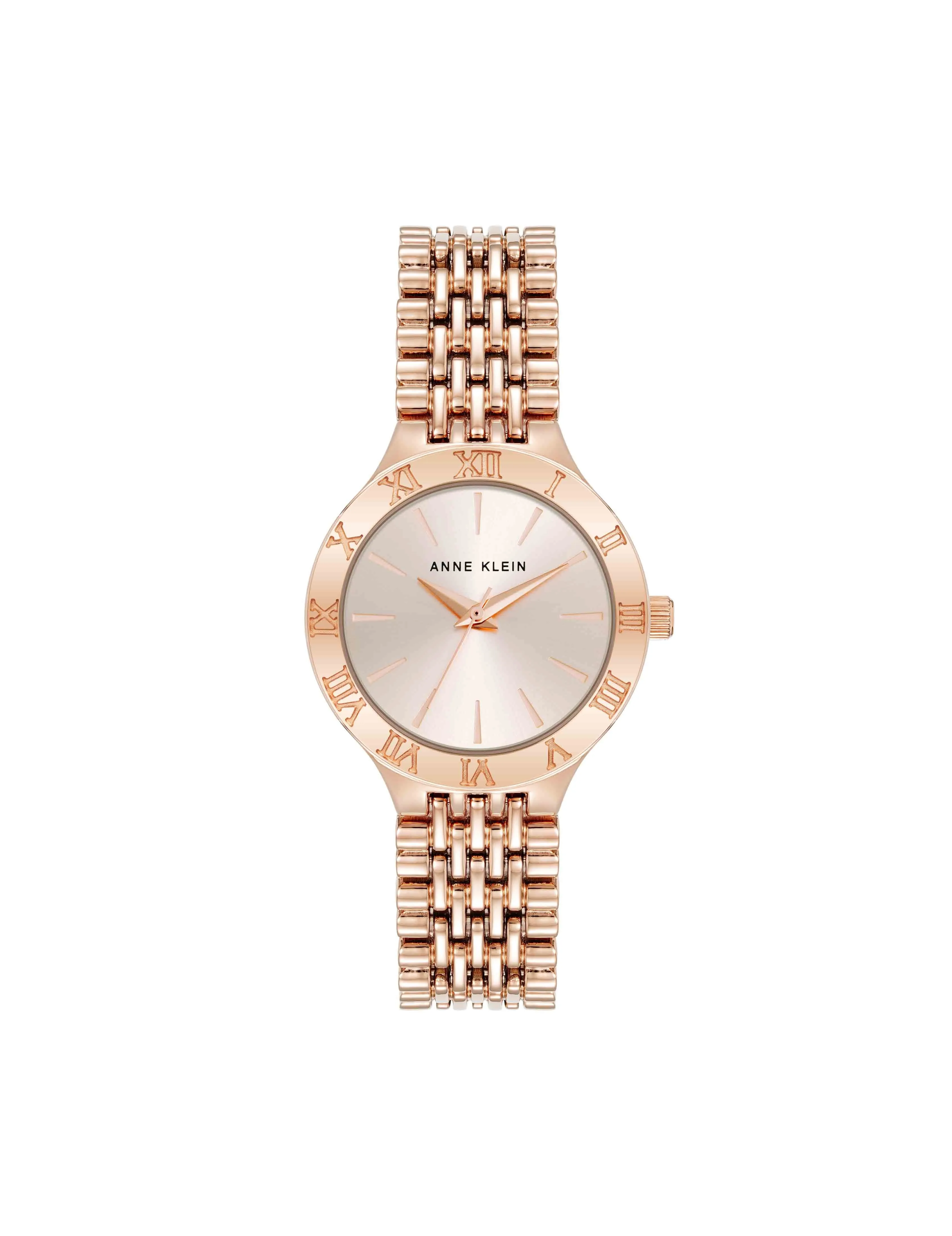 Iconic Round Roman Numeral Bezel Watch sold by Anne Klein