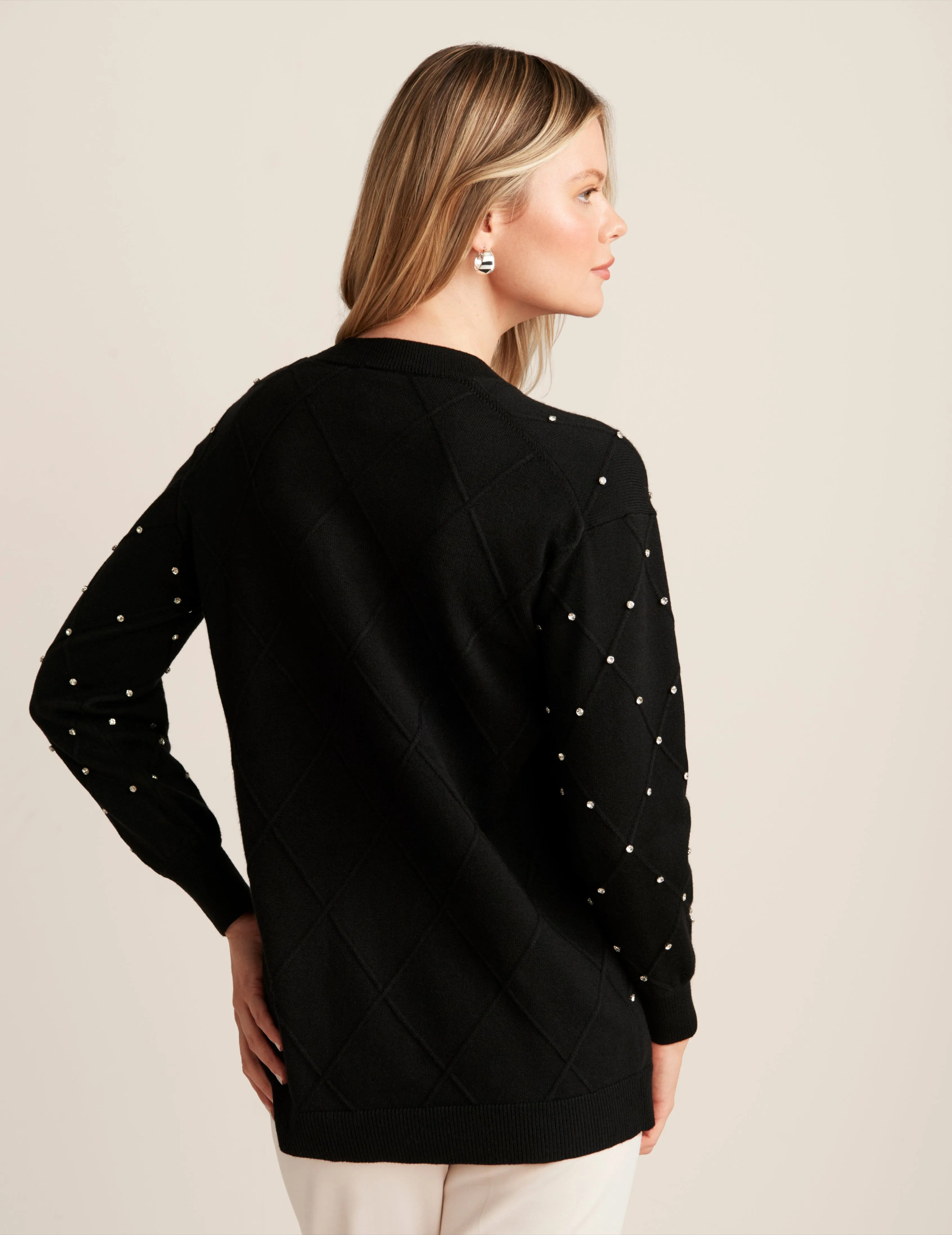 Embellished V Neck Sweater sold by Anne Klein product image thumbnail 2