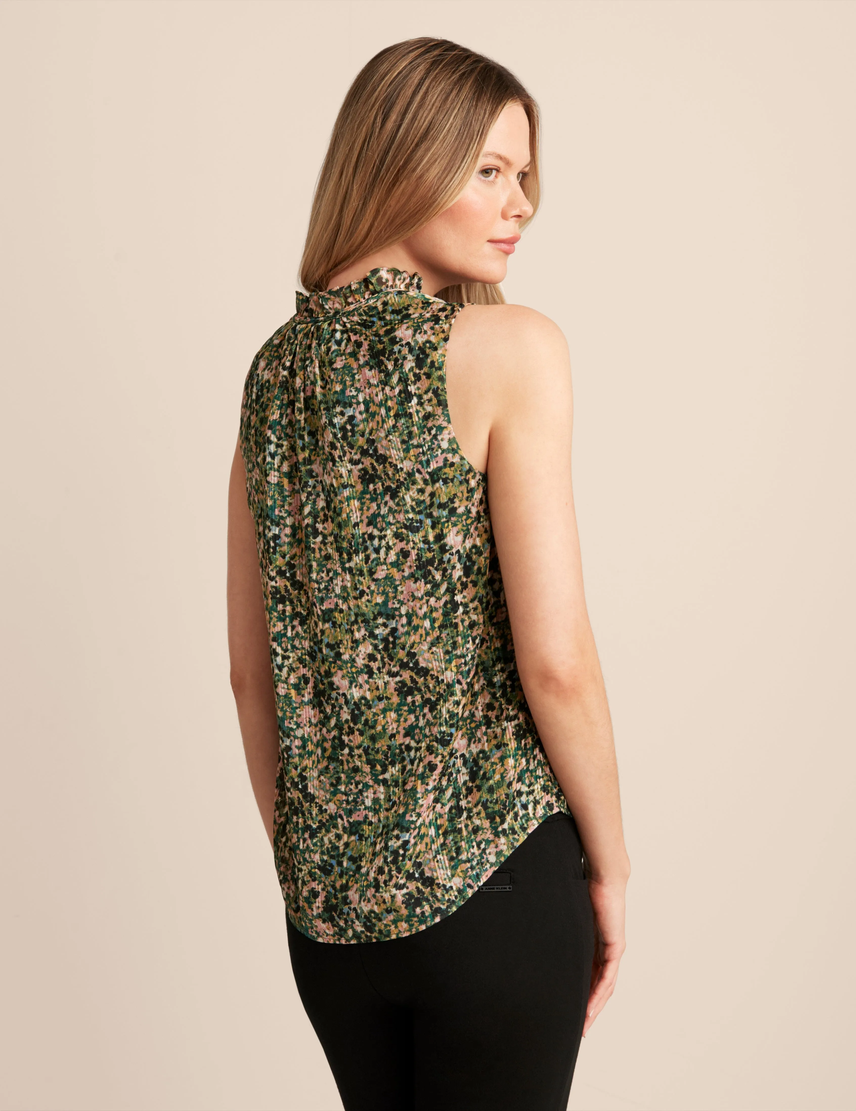 Sleeveless Ruffle Tie Blouse sold by Anne Klein product image thumbnail 2