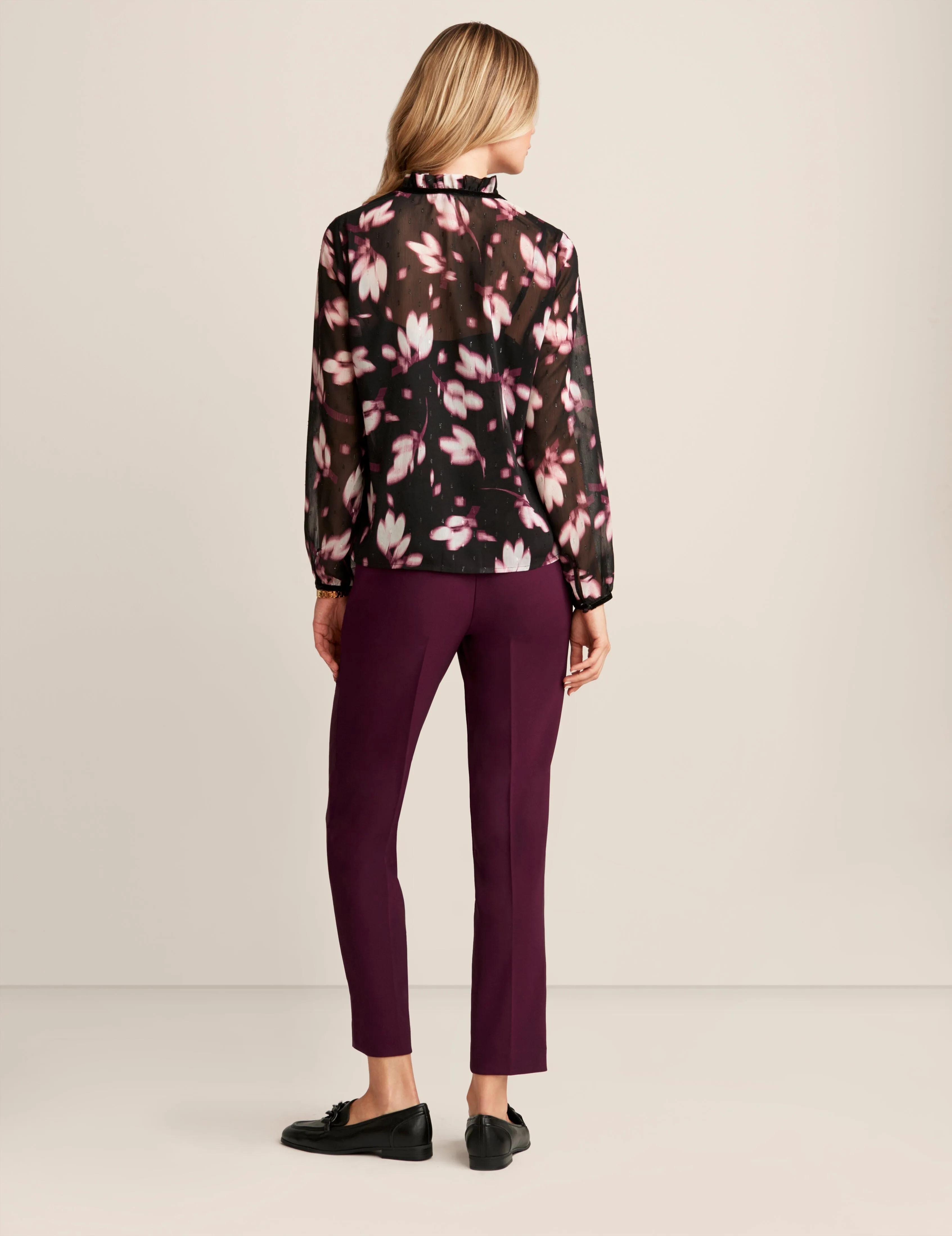 Ruffle Neck Long Sleeve Blouse sold by Anne Klein product image thumbnail 2