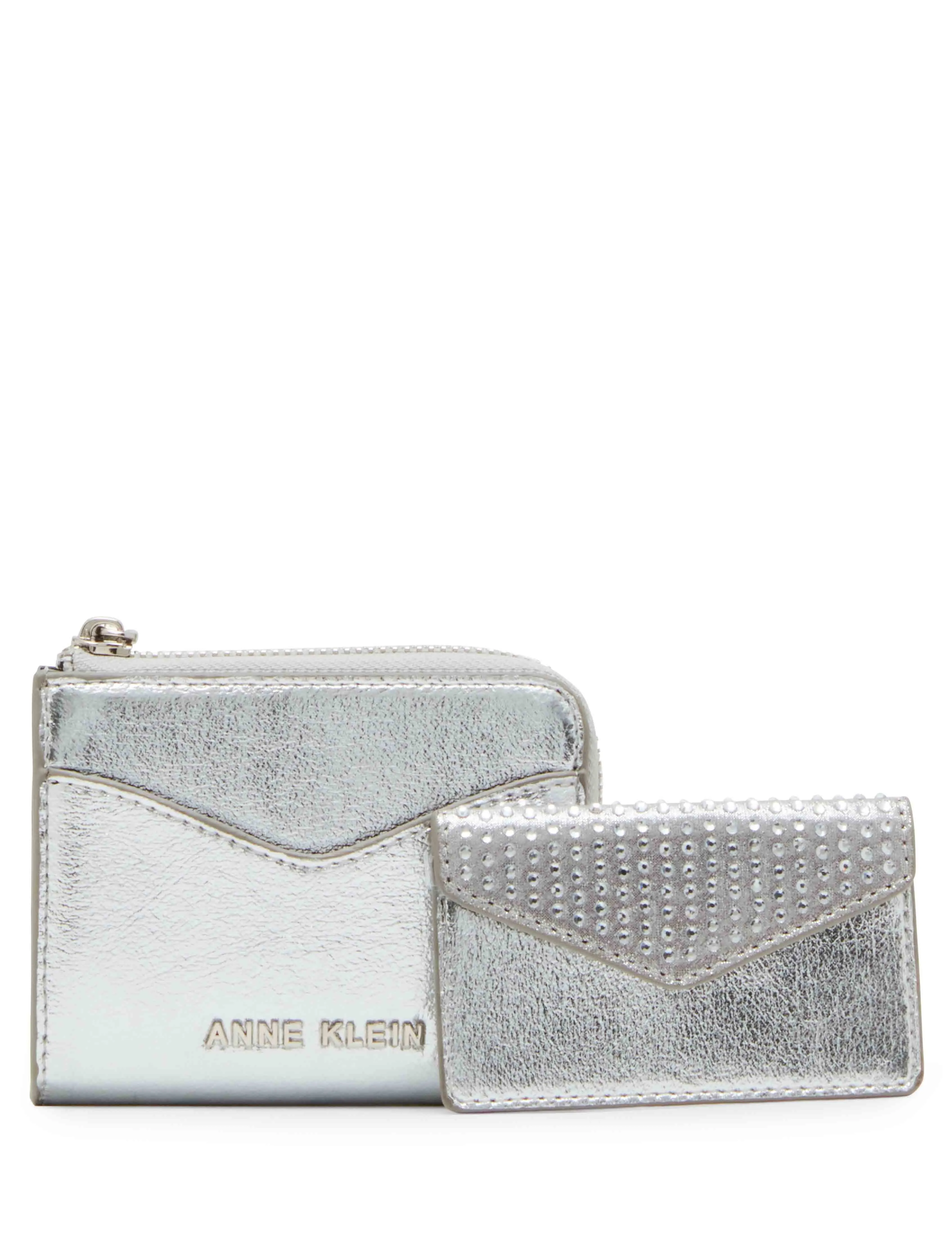 2 Piece Envelope Flap Curved Wallet With Rhinestones sold by Anne Klein product image thumbnail 4