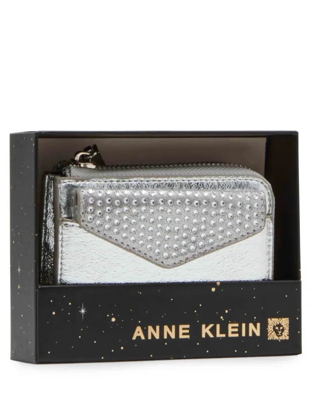 2 Piece Envelope Flap Curved Wallet With Rhinestones sold by Anne Klein