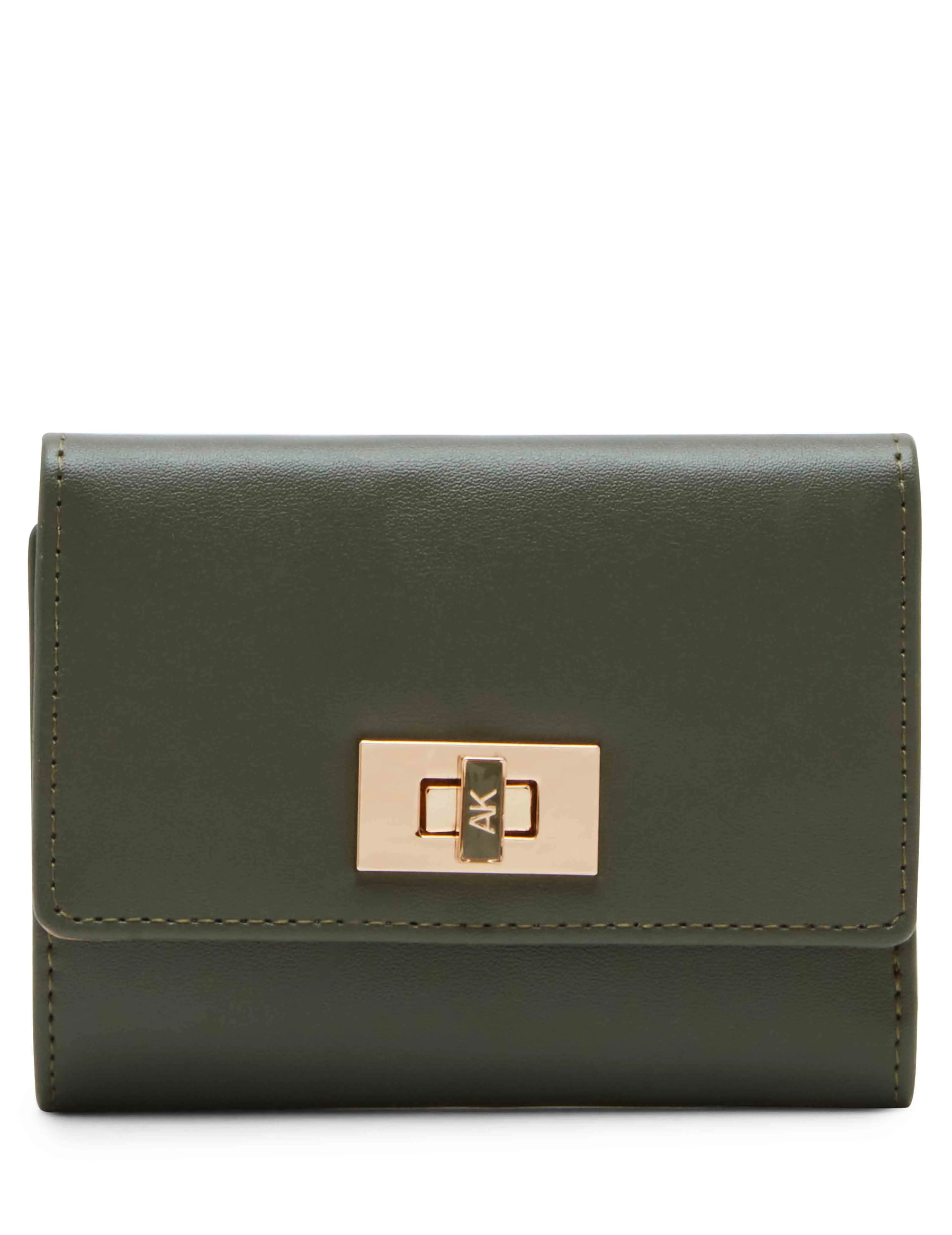 Medium Flap Wallet With Enamel Turn Lock sold by Anne Klein