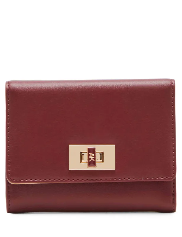 Medium Flap Wallet With Enamel Turn Lock sold by Anne Klein