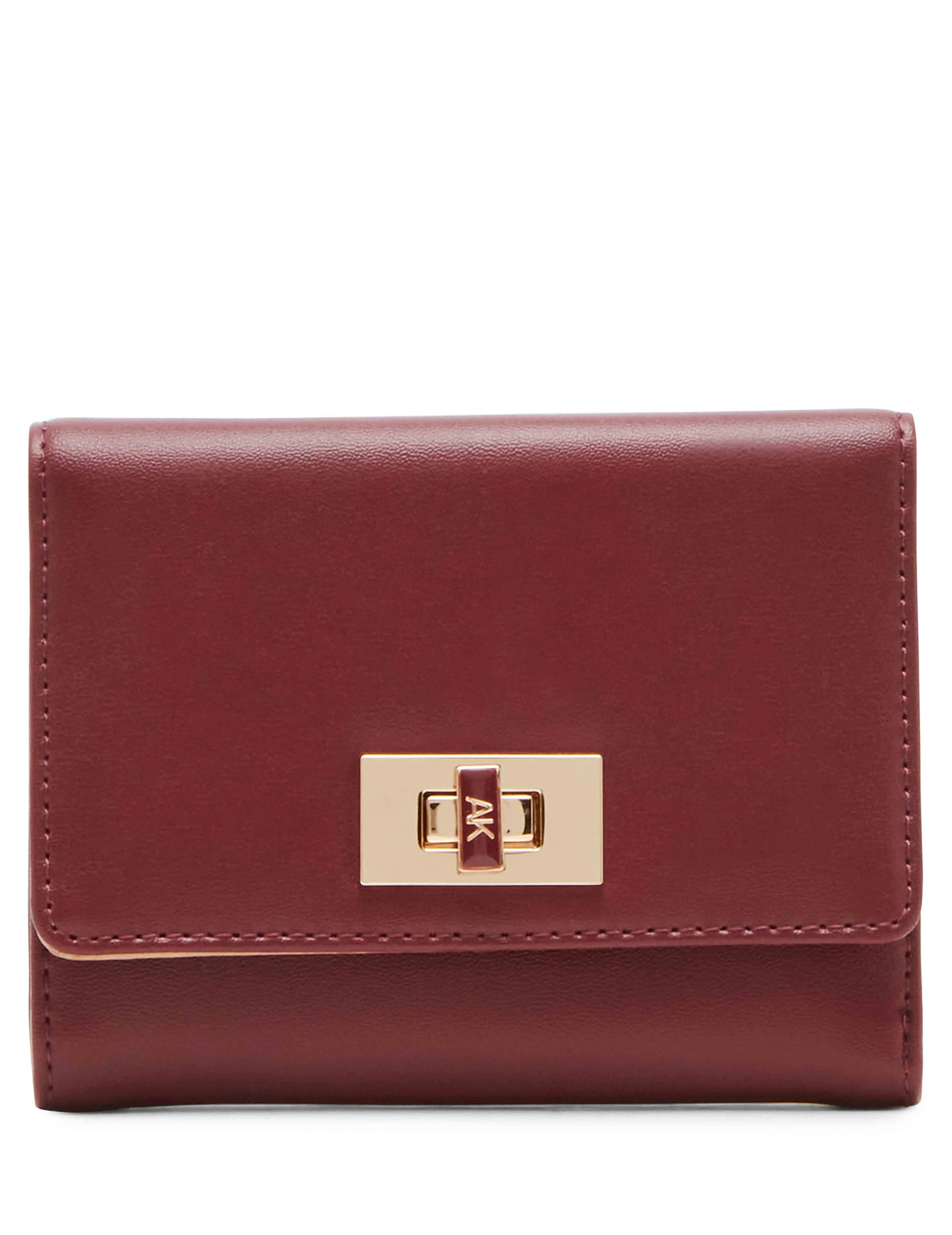 Medium Flap Wallet With Enamel Turn Lock sold by Anne Klein
