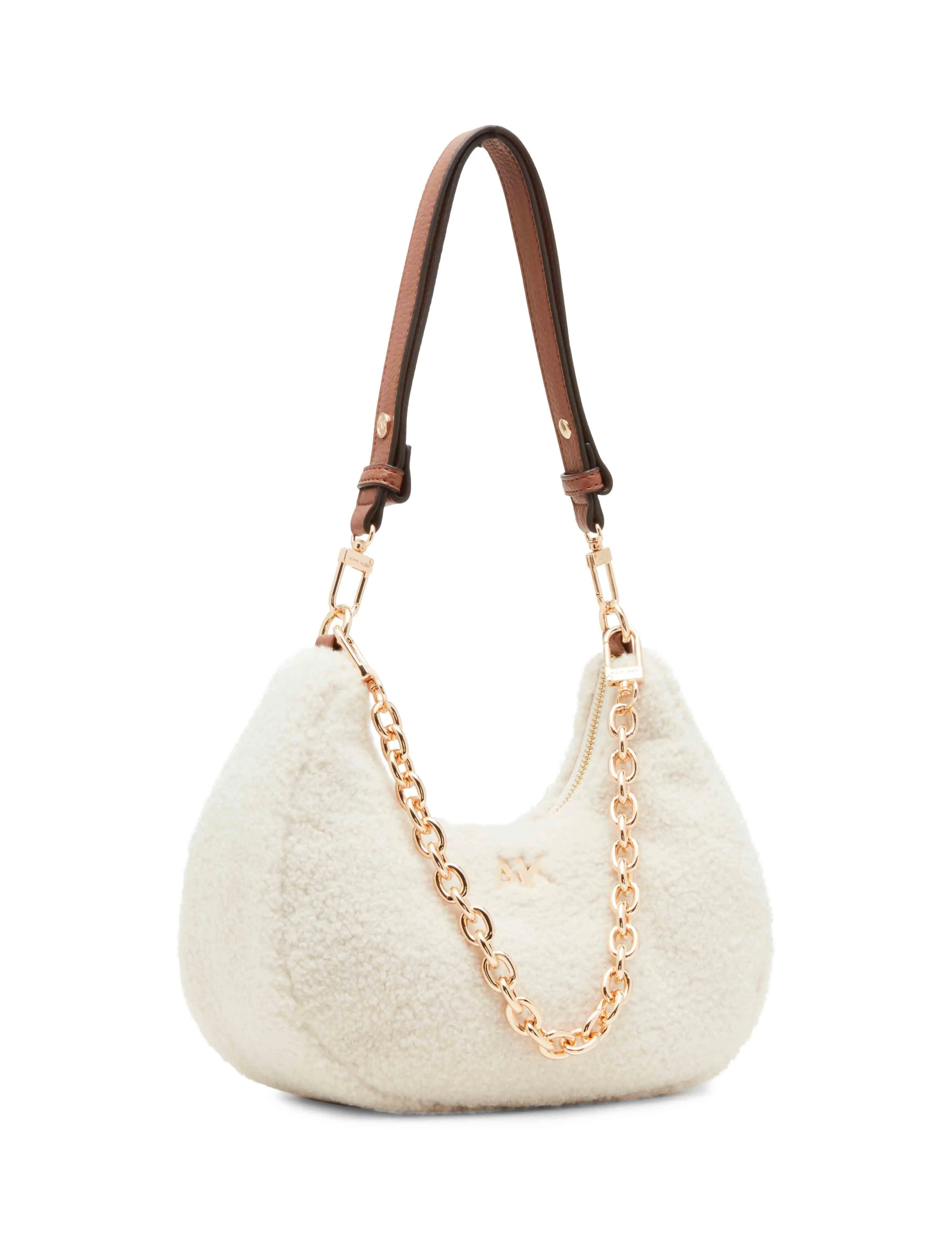 All Over Sherpa Crescent Shoulder Bag sold by Anne Klein product image thumbnail 3