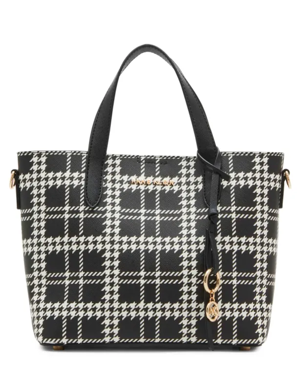Bonded Mini Plaid Tote sold by Anne Klein