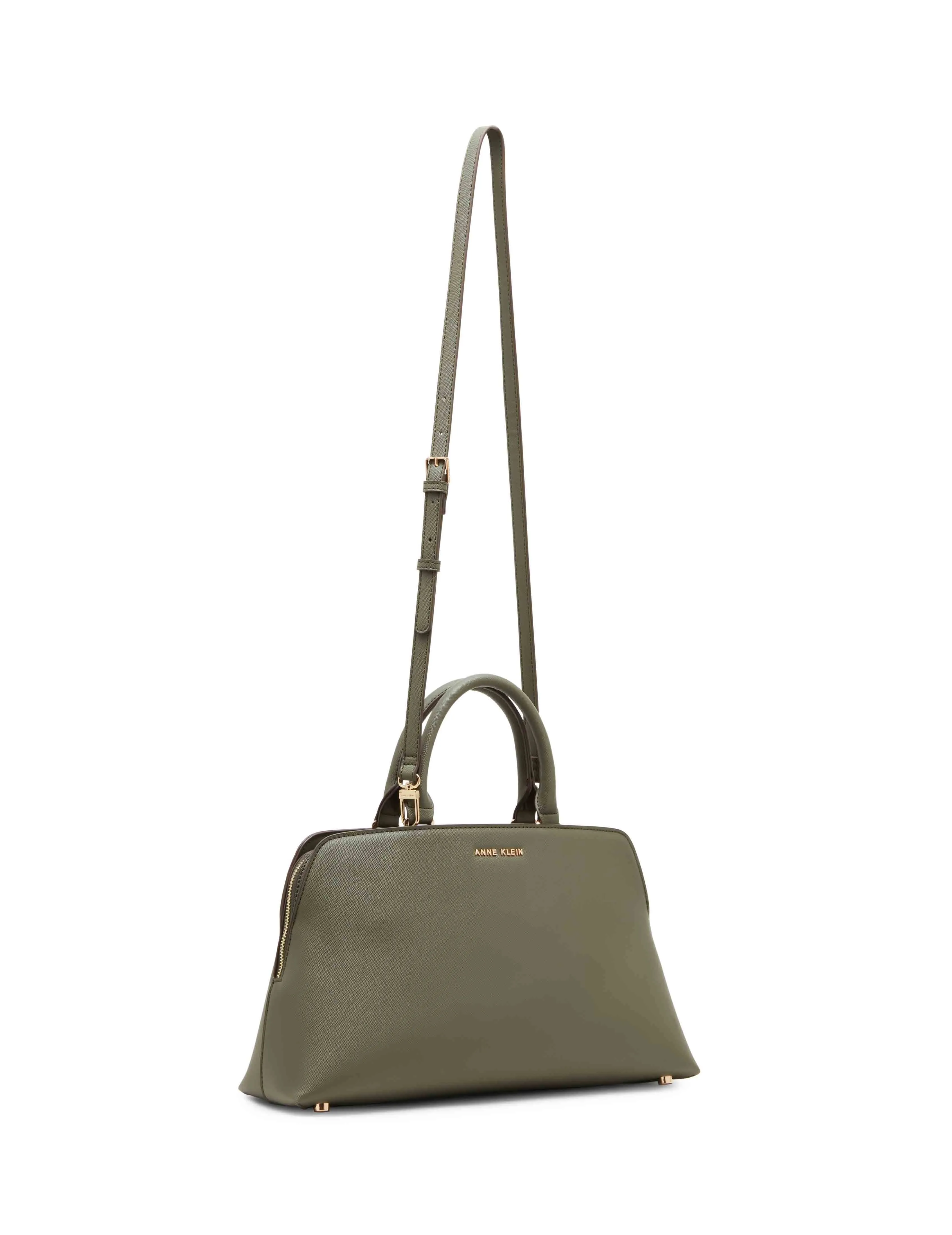 Rounded Edge Triple Compartment Satchel With Detachable Case sold by Anne Klein product image thumbnail 4