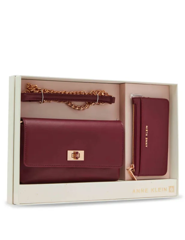 3 Piece Gift Set With Turn Lock Clutch sold by Anne Klein