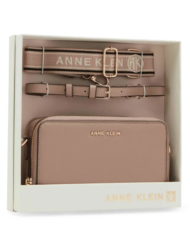 3 Piece Gift Set With Double Zip Camera Crossbody sold by Anne Klein