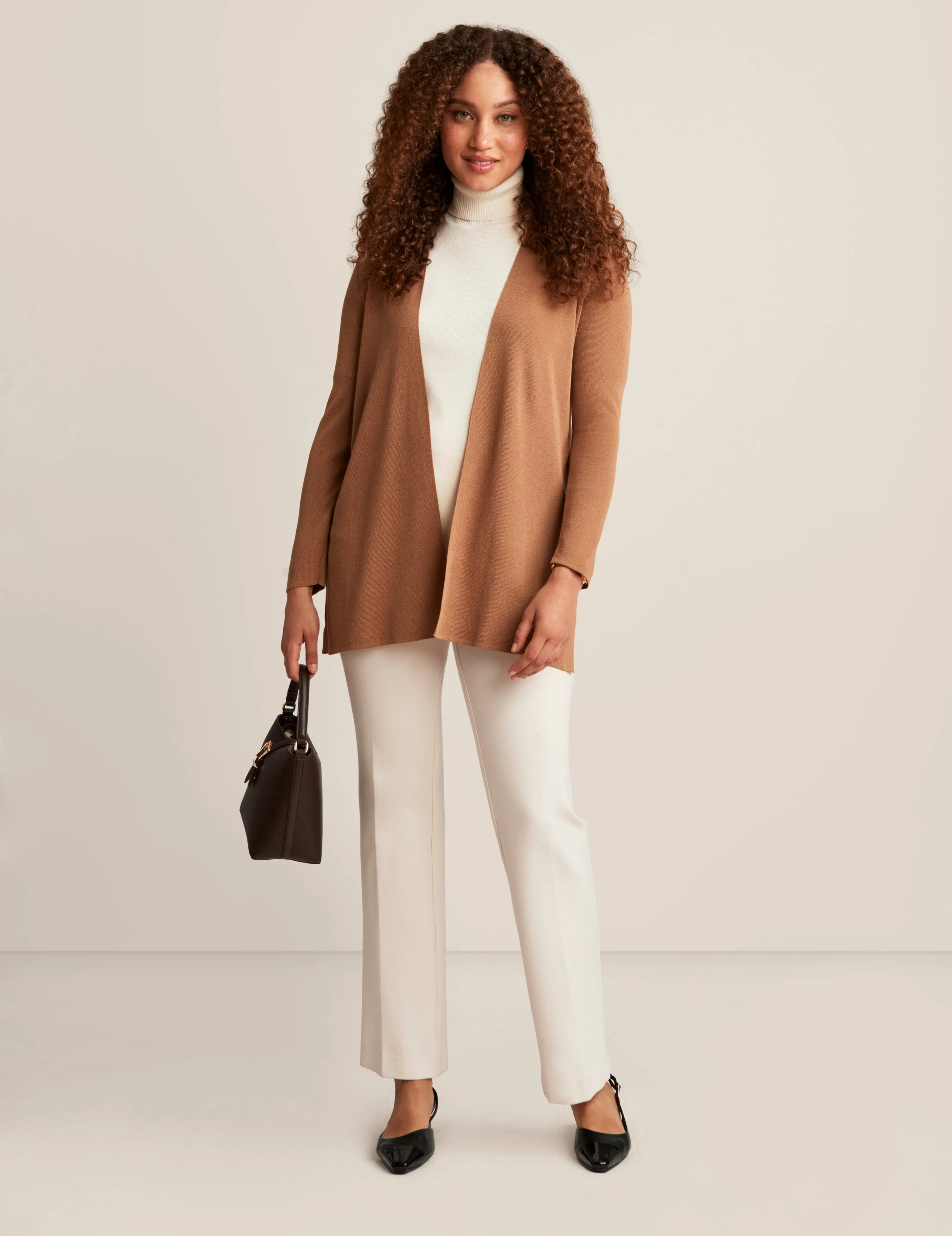 Long Sleeve Cardigan With Side Slits sold by Anne Klein