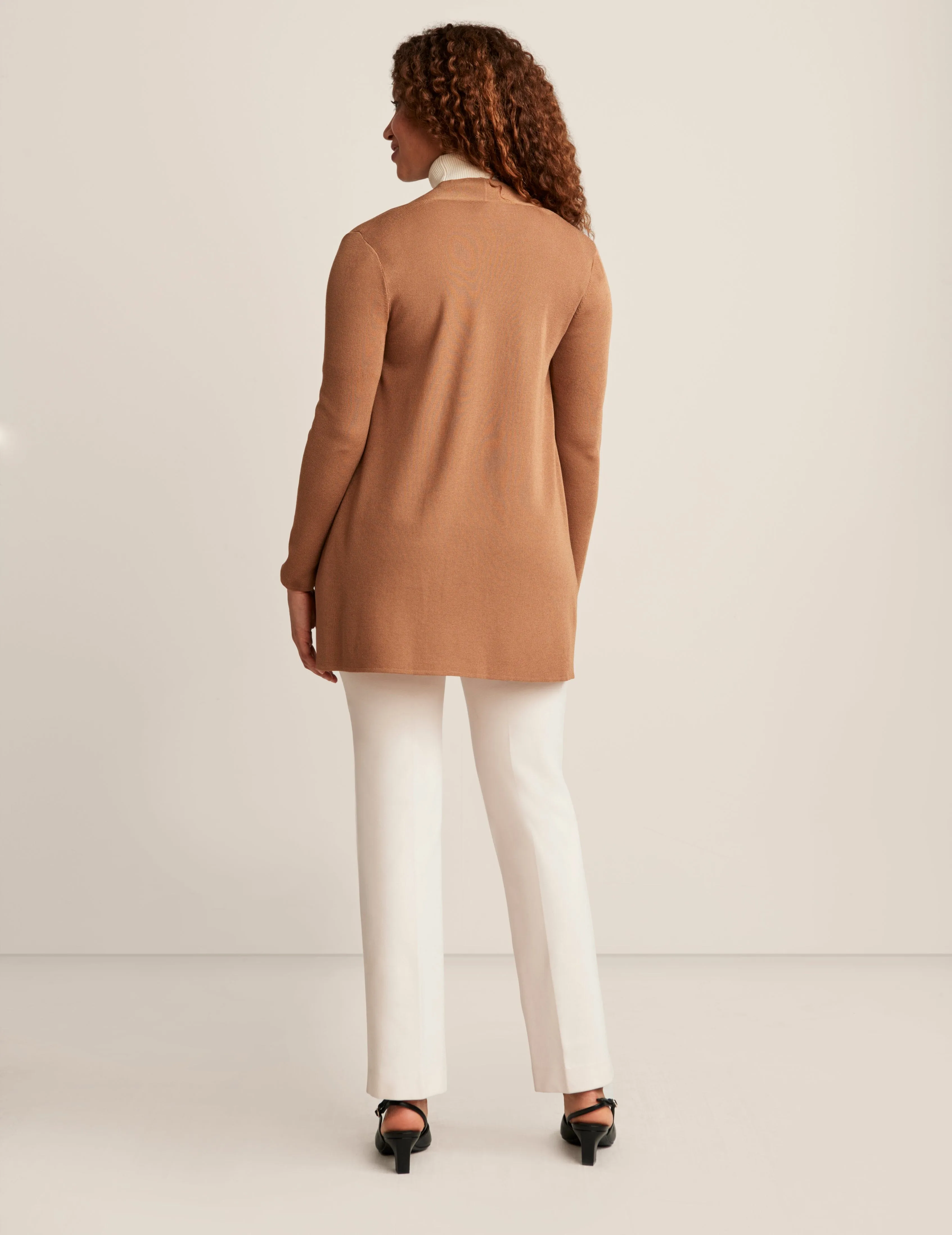 Long Sleeve Cardigan With Side Slits sold by Anne Klein product image thumbnail 2