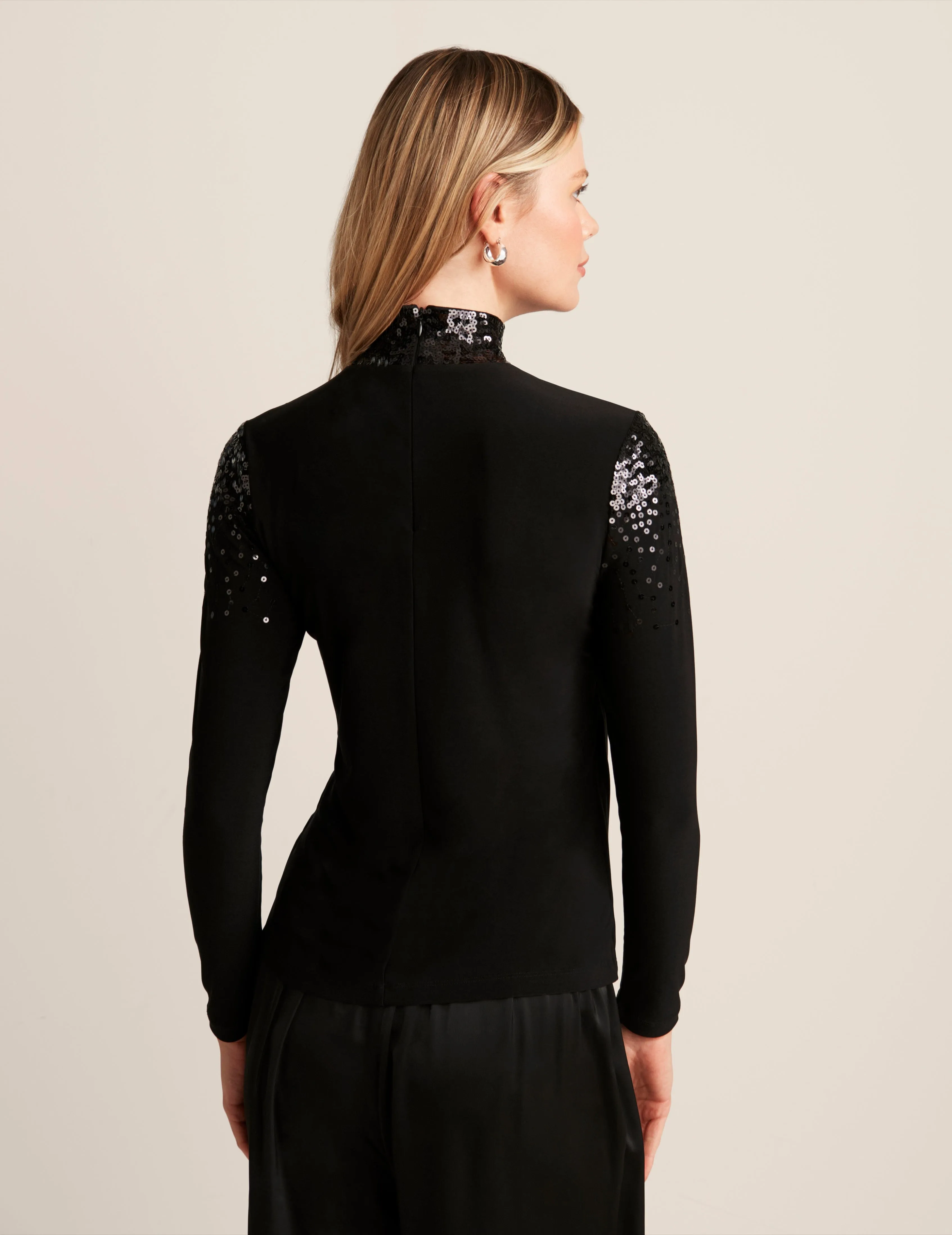 Cascading Sequin Turtleneck sold by Anne Klein product image thumbnail 2