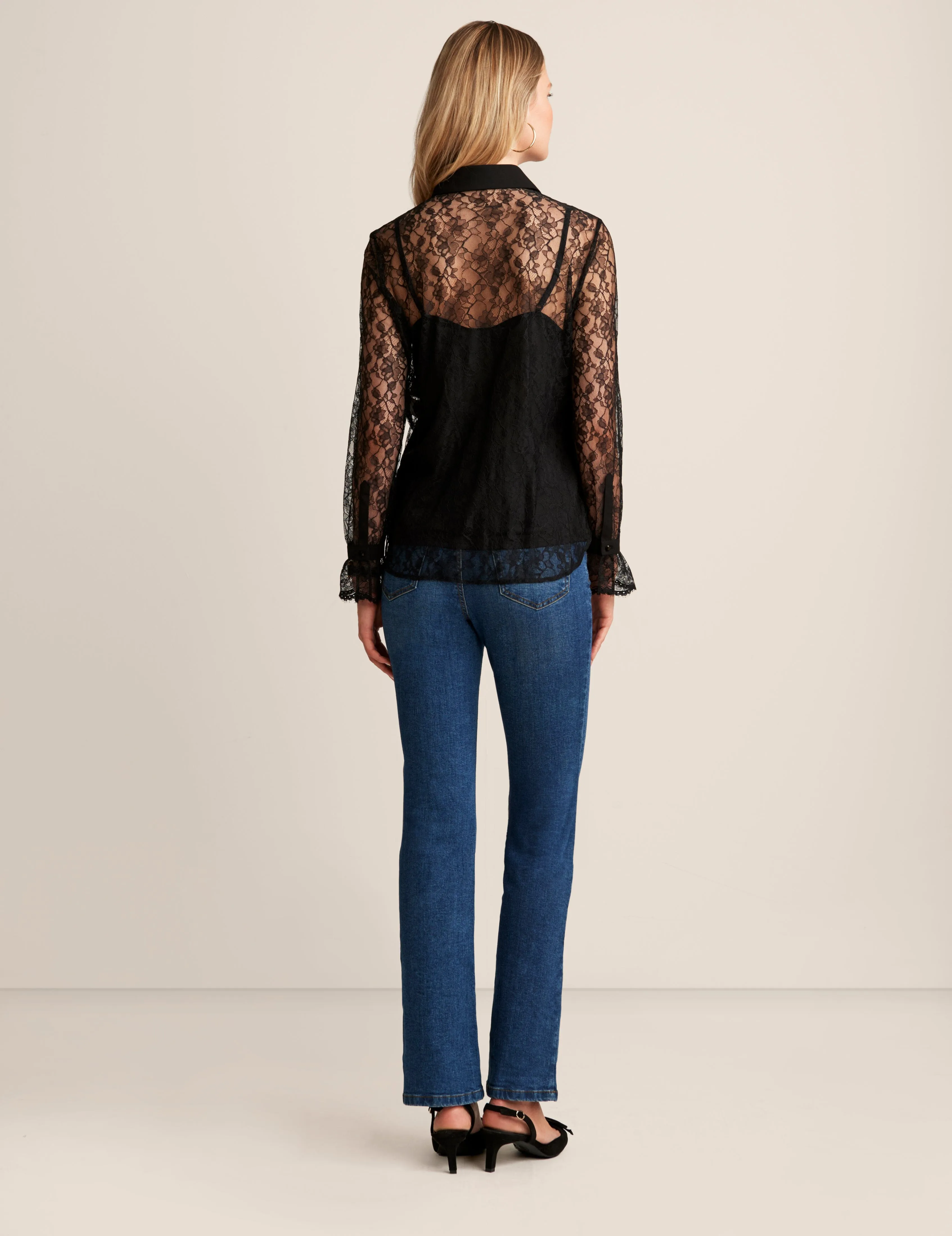 Long Sleeve Button Front Blouse sold by Anne Klein product image thumbnail 2