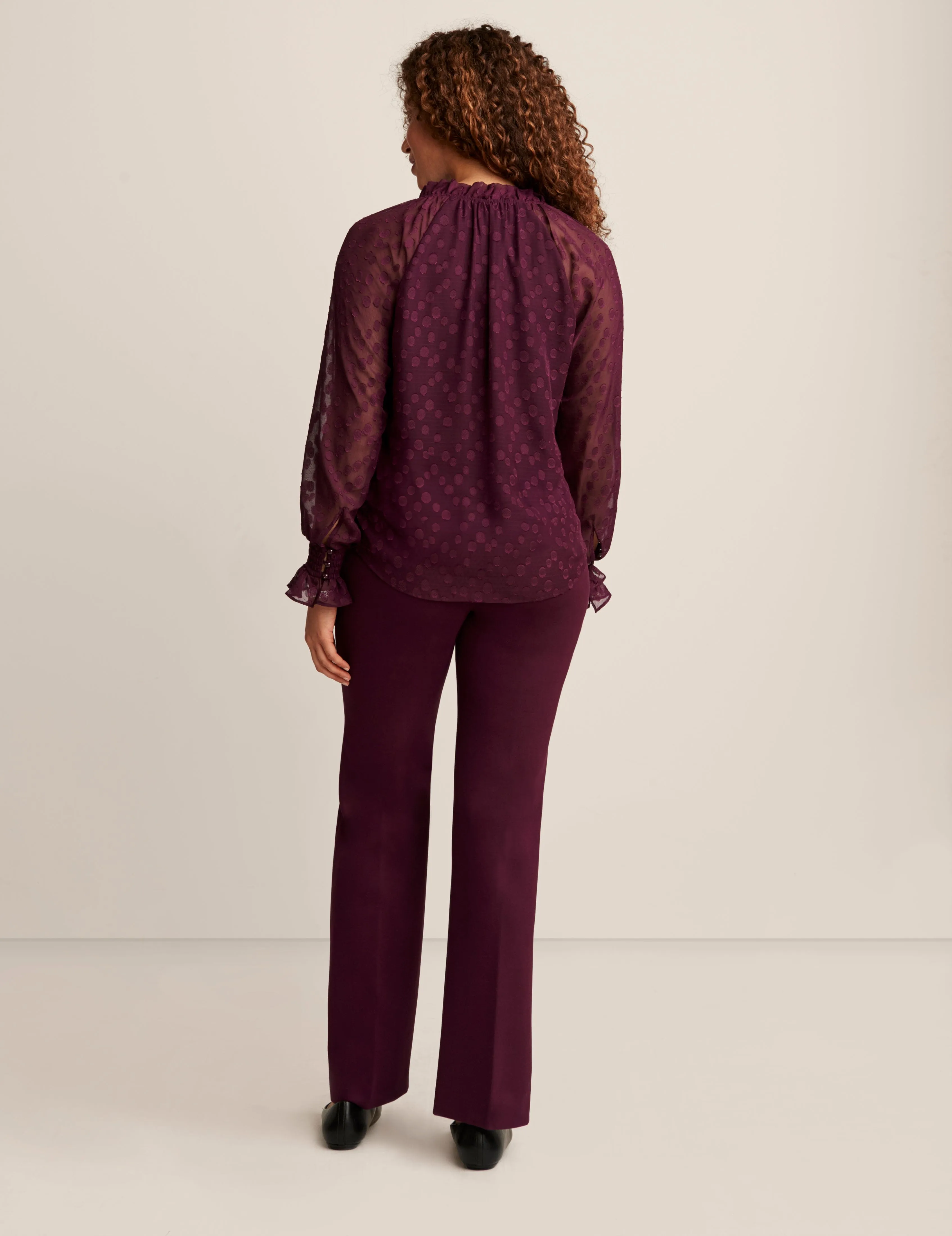 Long Sleeve Ruffle Neck Blouse sold by Anne Klein product image thumbnail 2