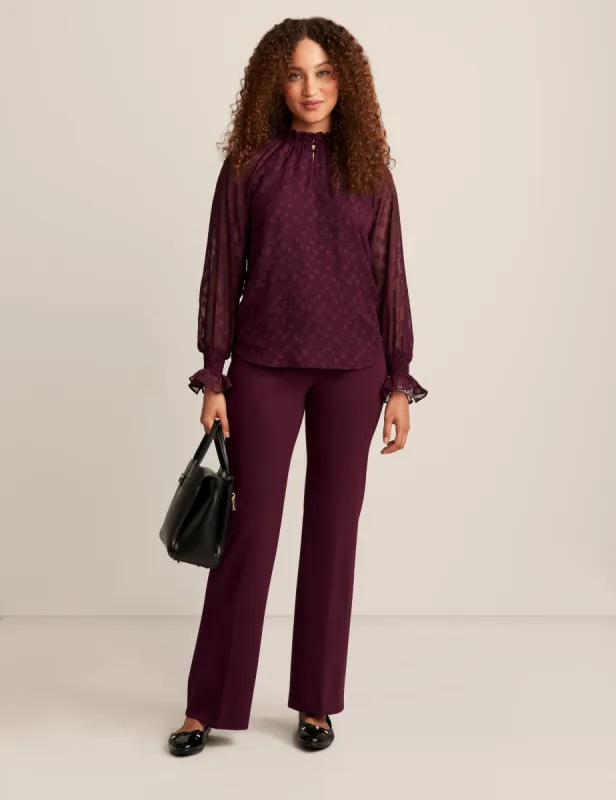 Long Sleeve Ruffle Neck Blouse sold by Anne Klein