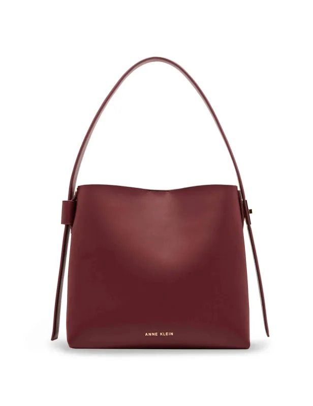 Medium Bucket Hobo With Enamel Turn Lock sold by Anne Klein