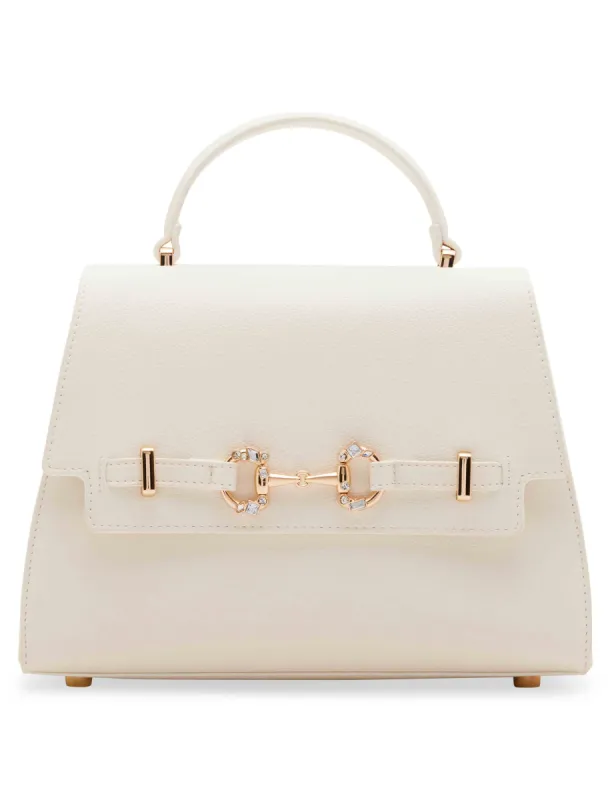 Top Handle Satchel With Embellished Horsebit Detailing sold by Anne Klein