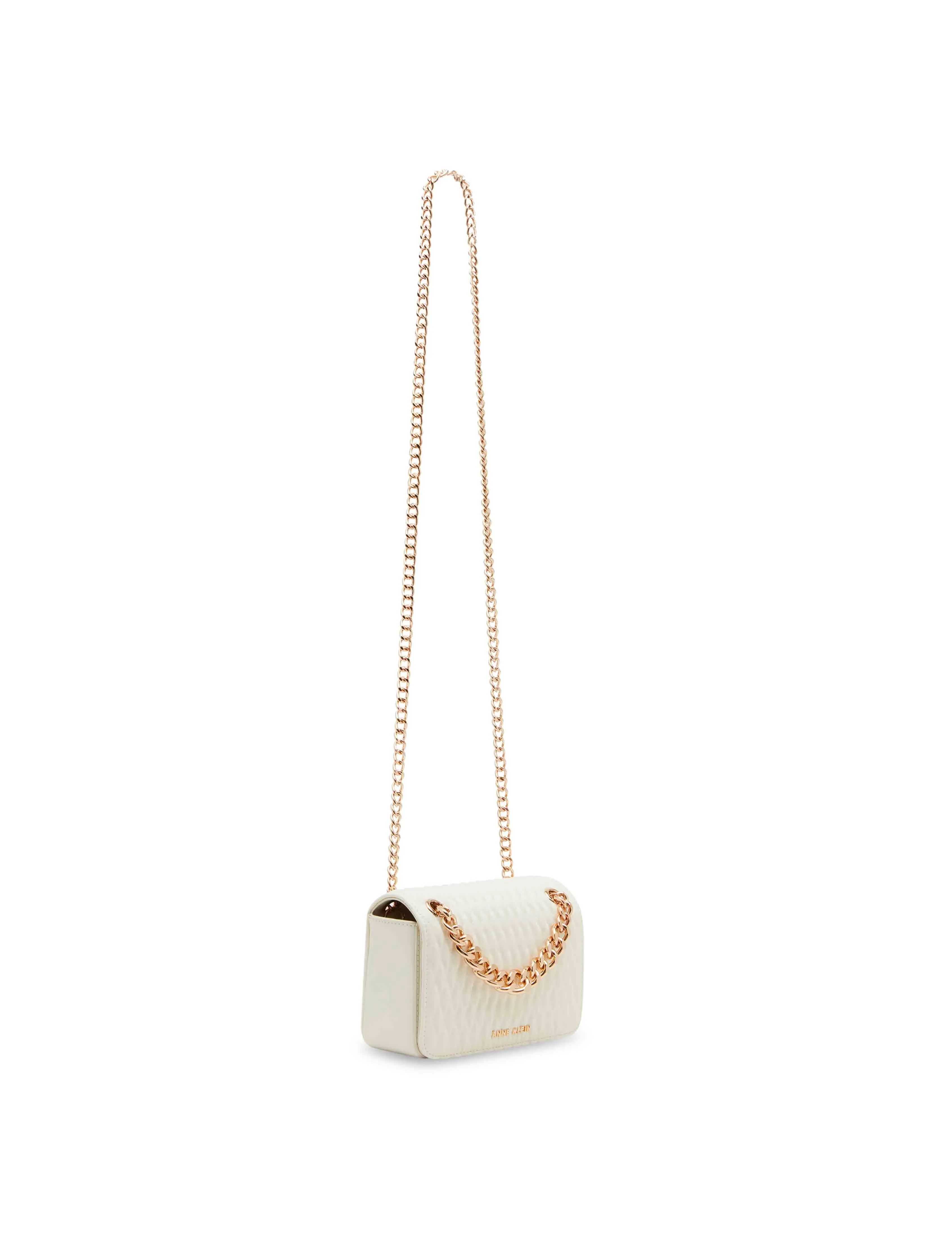 Ruched Flap Crossbody With Oversized Chain Swag sold by Anne Klein product image thumbnail 5