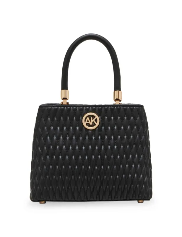 Small Ruched Satchel With Tubular Handle sold by Anne Klein