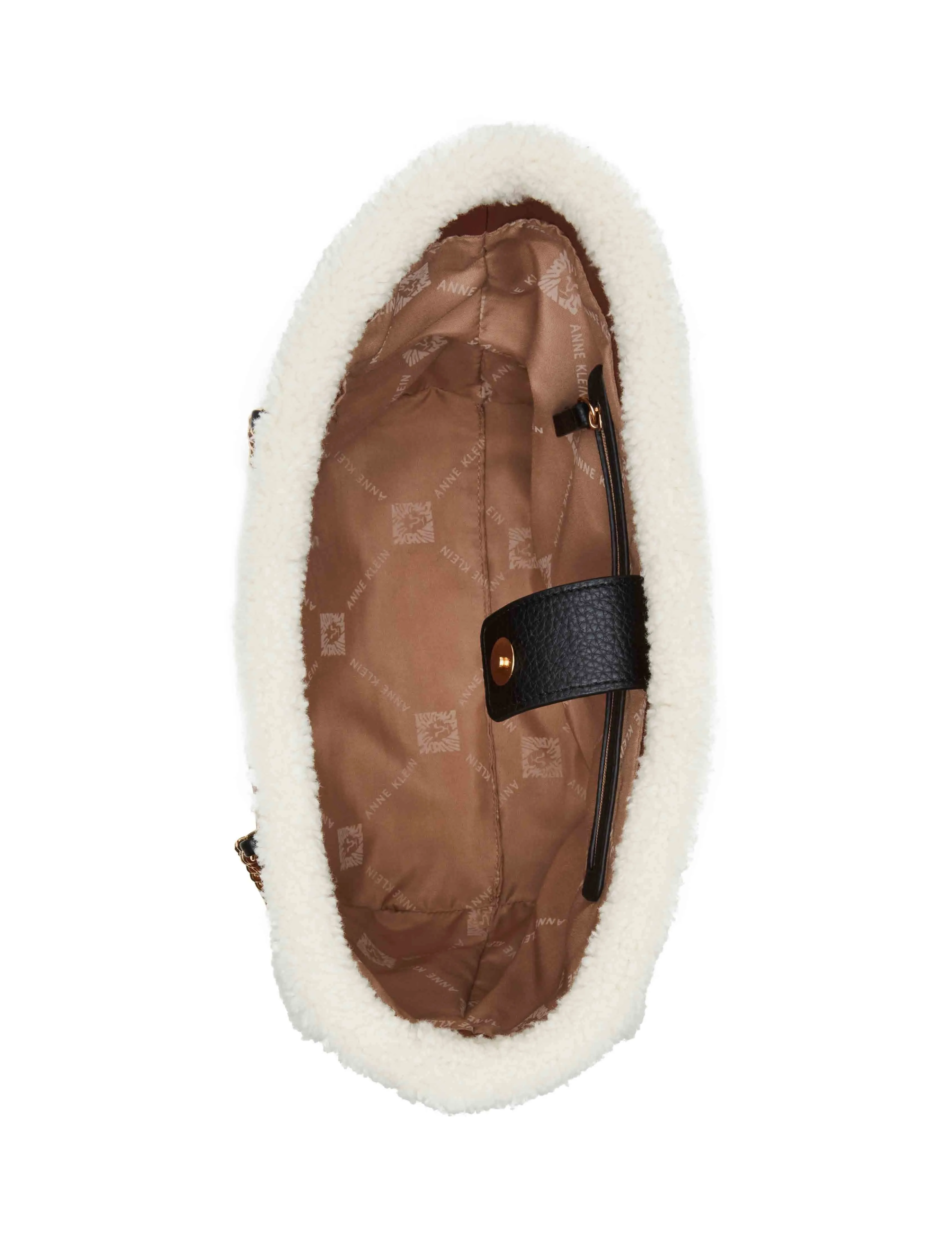 Sherpa Shopper Tote With Chain Detailing On Straps sold by Anne Klein product image thumbnail 2
