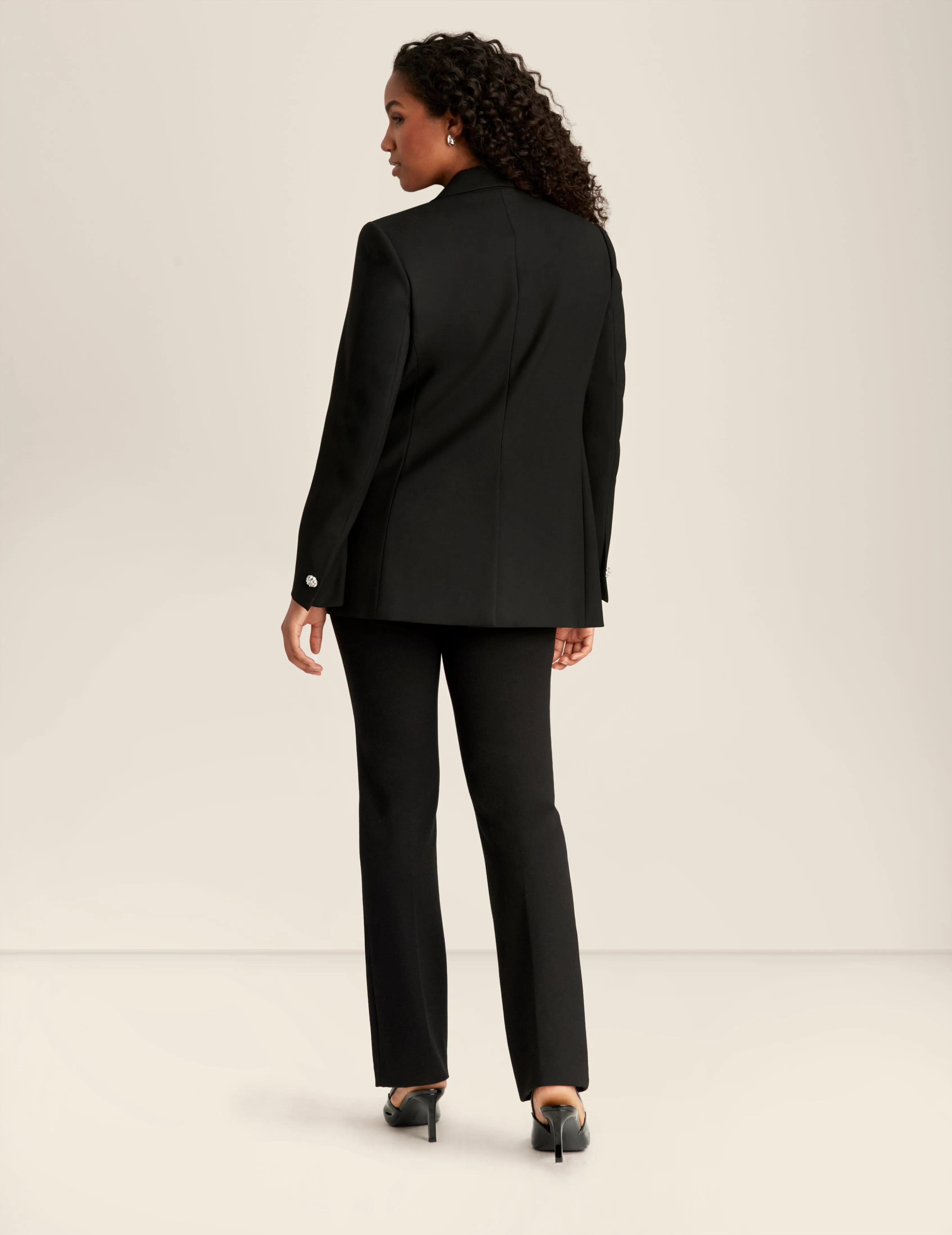 Anne Stretch One Button Notch Collar Jacket sold by Anne Klein product image thumbnail 2