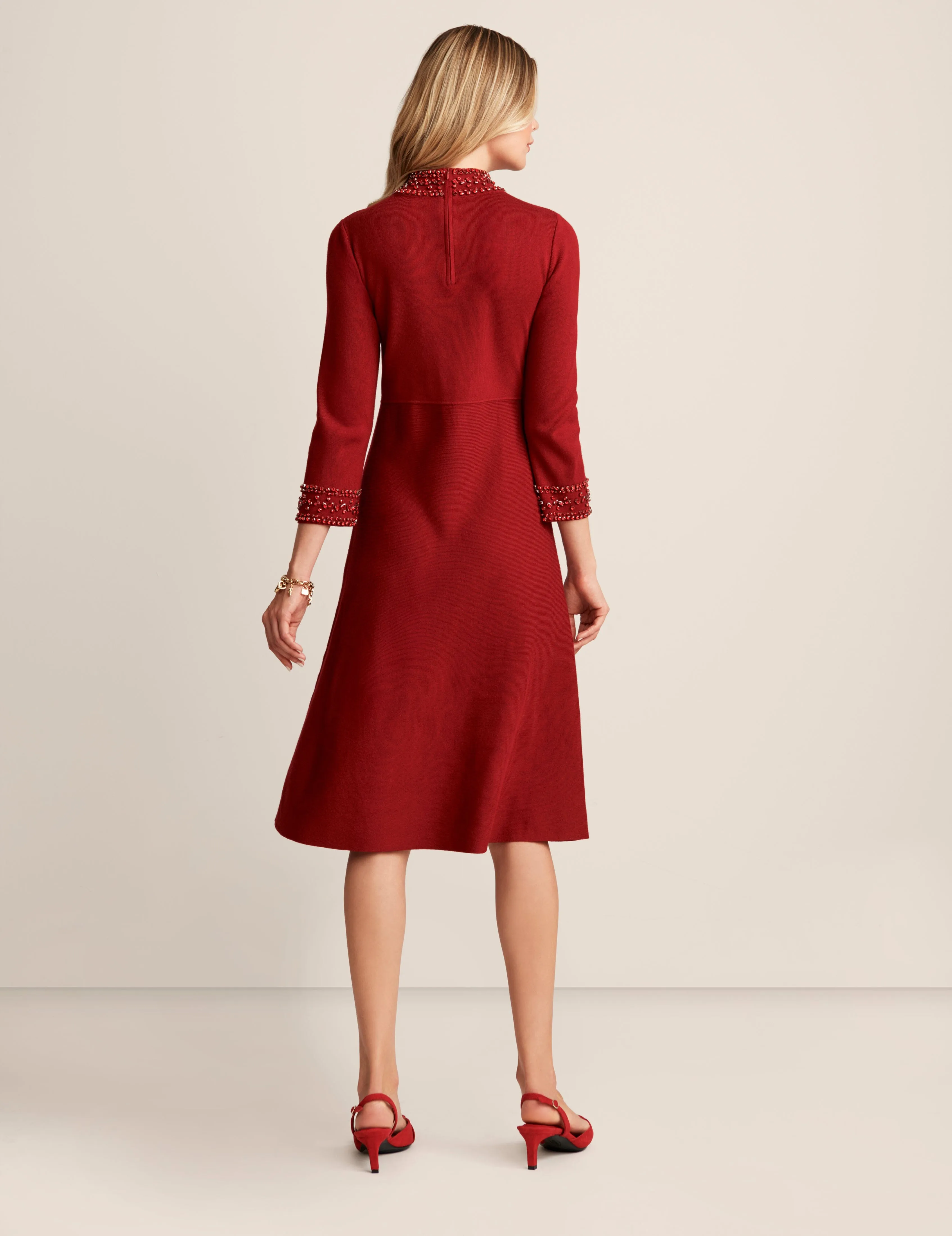 Embellished Mock Neck Dress sold by Anne Klein product image thumbnail 2