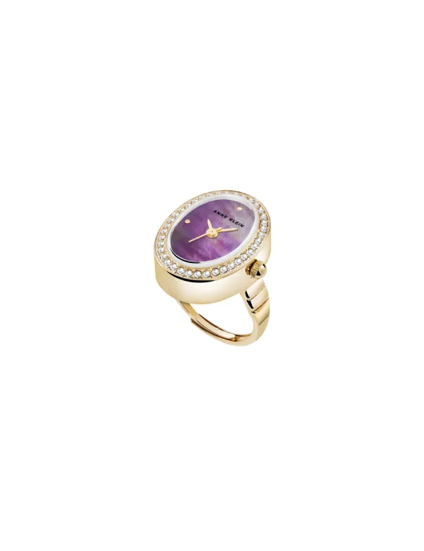Crystal Bezel Ring Watch sold by Anne Klein
