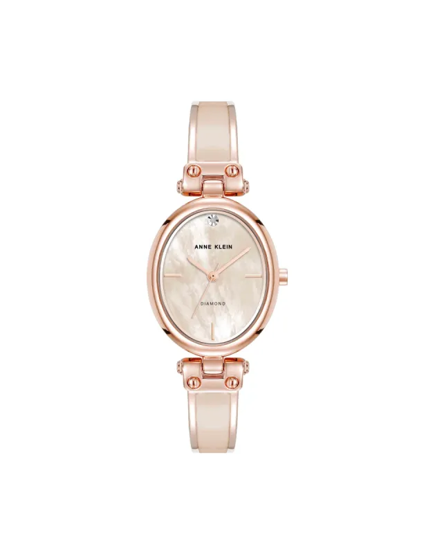 Oval Diamond Accented Bangle Watch sold by Anne Klein