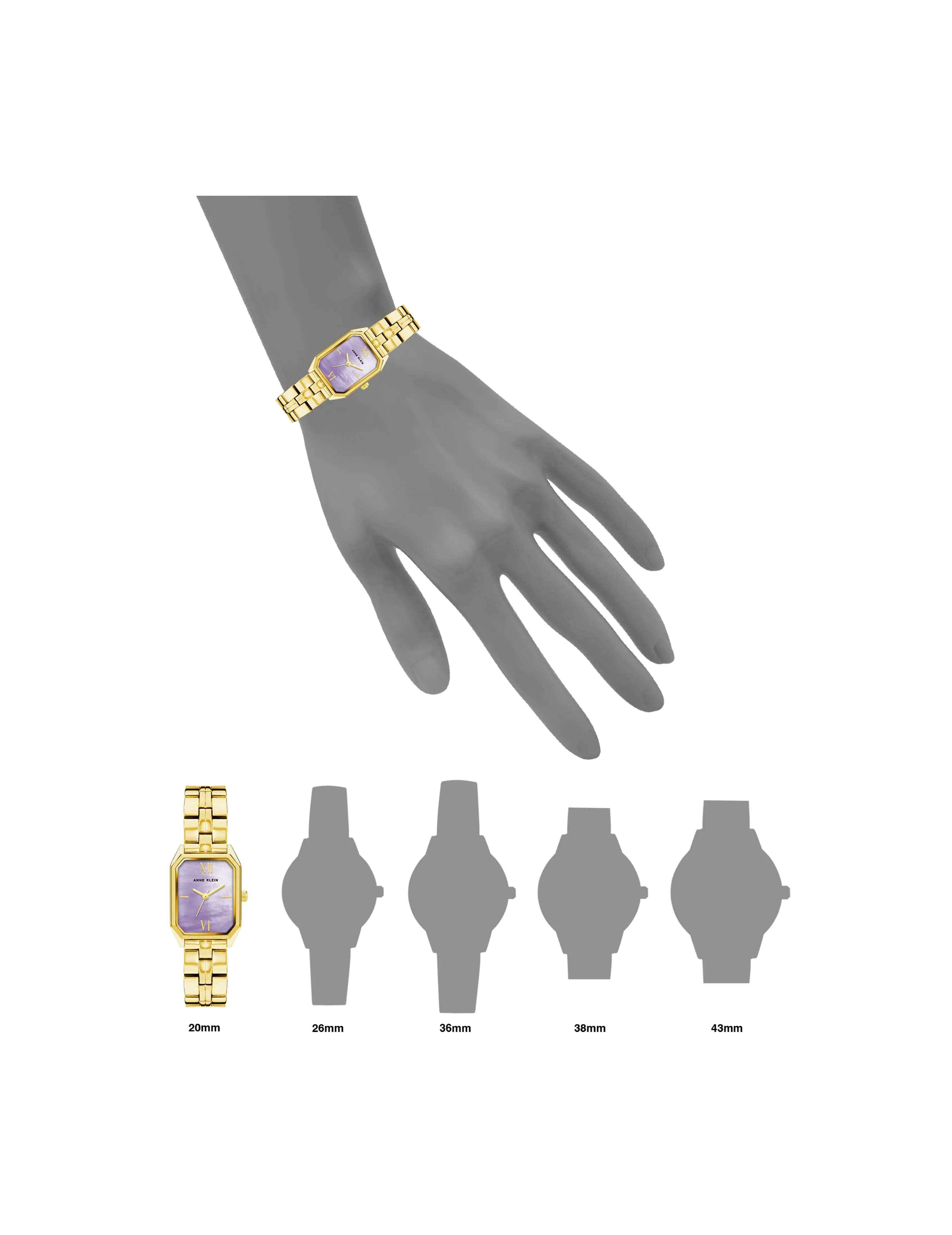 Octagonal Shaped Metal Bracelet Watch sold by Anne Klein product image thumbnail 4