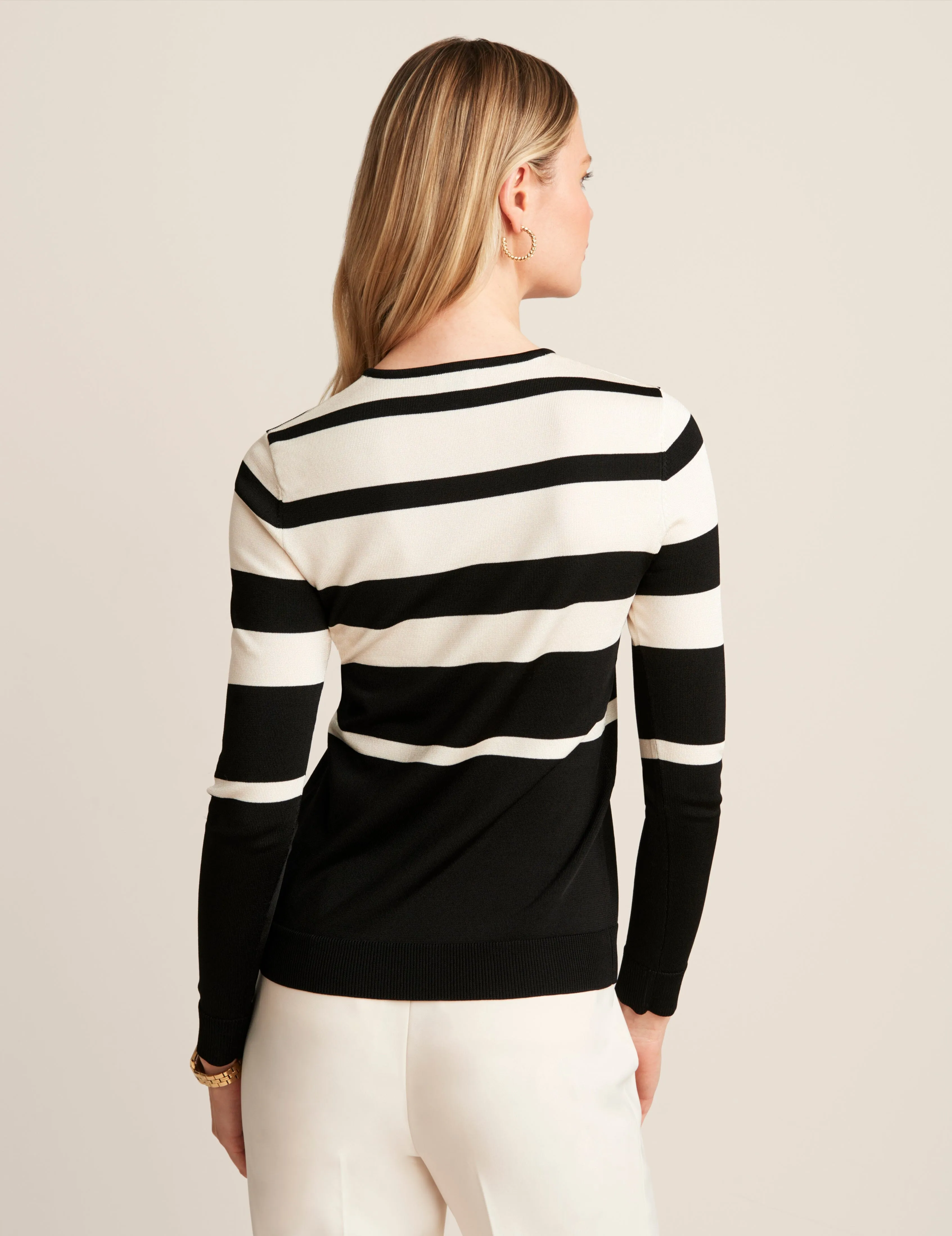 Striped Crew Neck Pullover sold by Anne Klein product image thumbnail 2