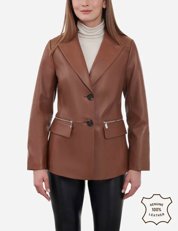 Leather Blazer sold by Anne Klein