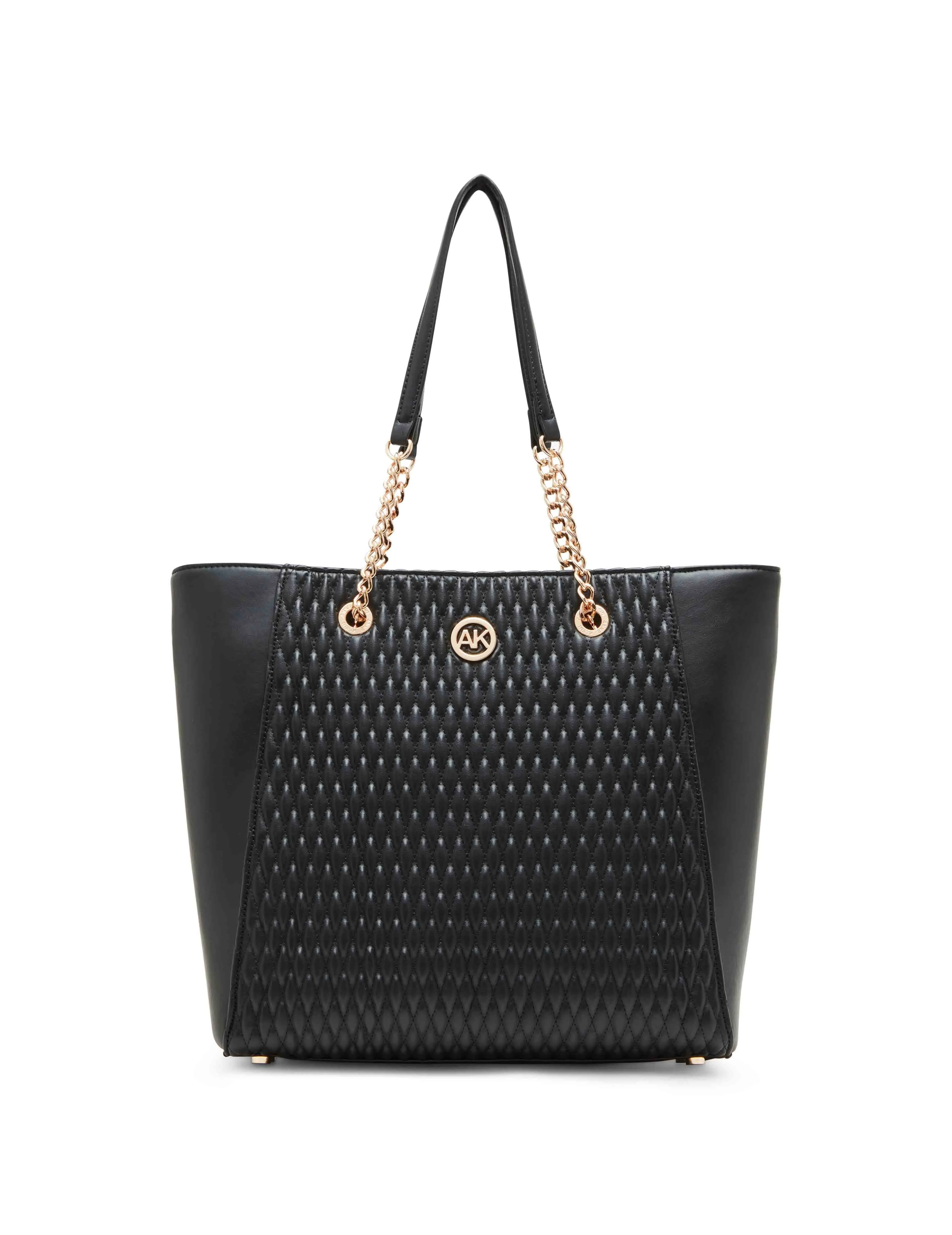 Medium Ruched Tote With Chain Straps sold by Anne Klein