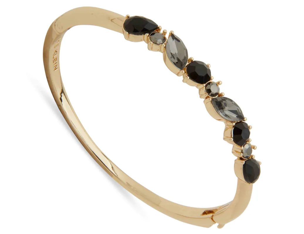 Navette Station Honge Bracelet - Gold/Jet sold by Anne Klein
