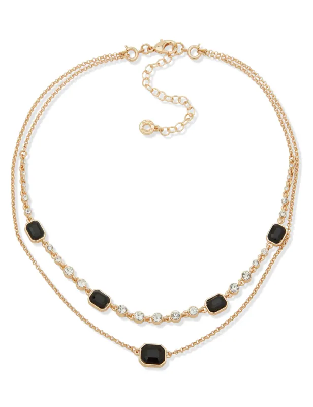 Station Necklace - Jet sold by Anne Klein