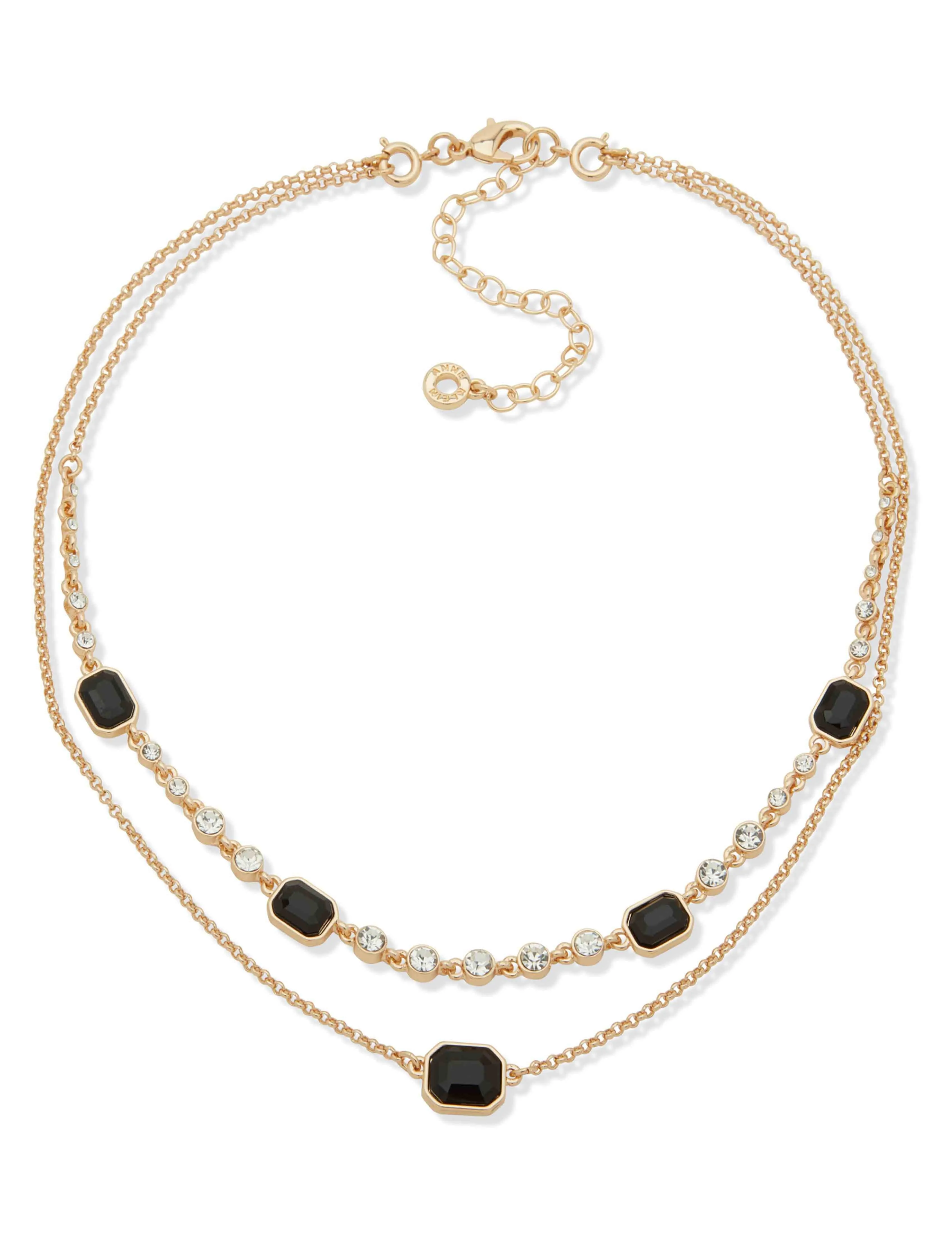 Station Necklace - Jet sold by Anne Klein