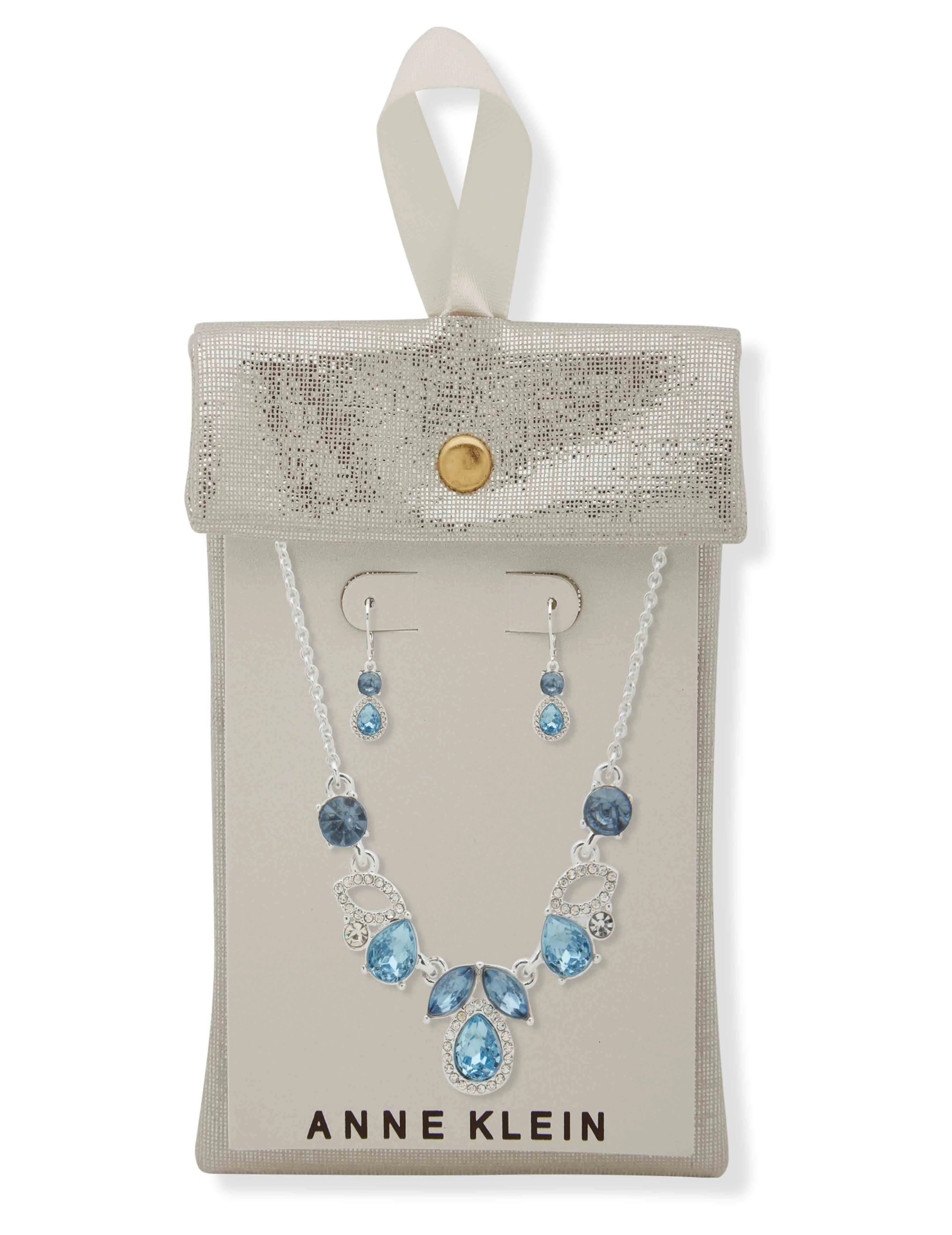 Cluster Pendant Necklace/Earring Set - Denim Blue sold by Anne Klein product image thumbnail 2