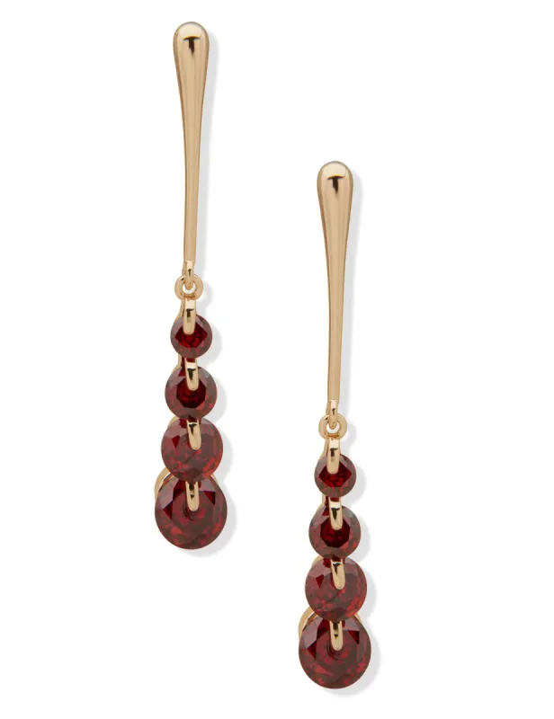 Linear Earring - Gold/Siam sold by Anne Klein