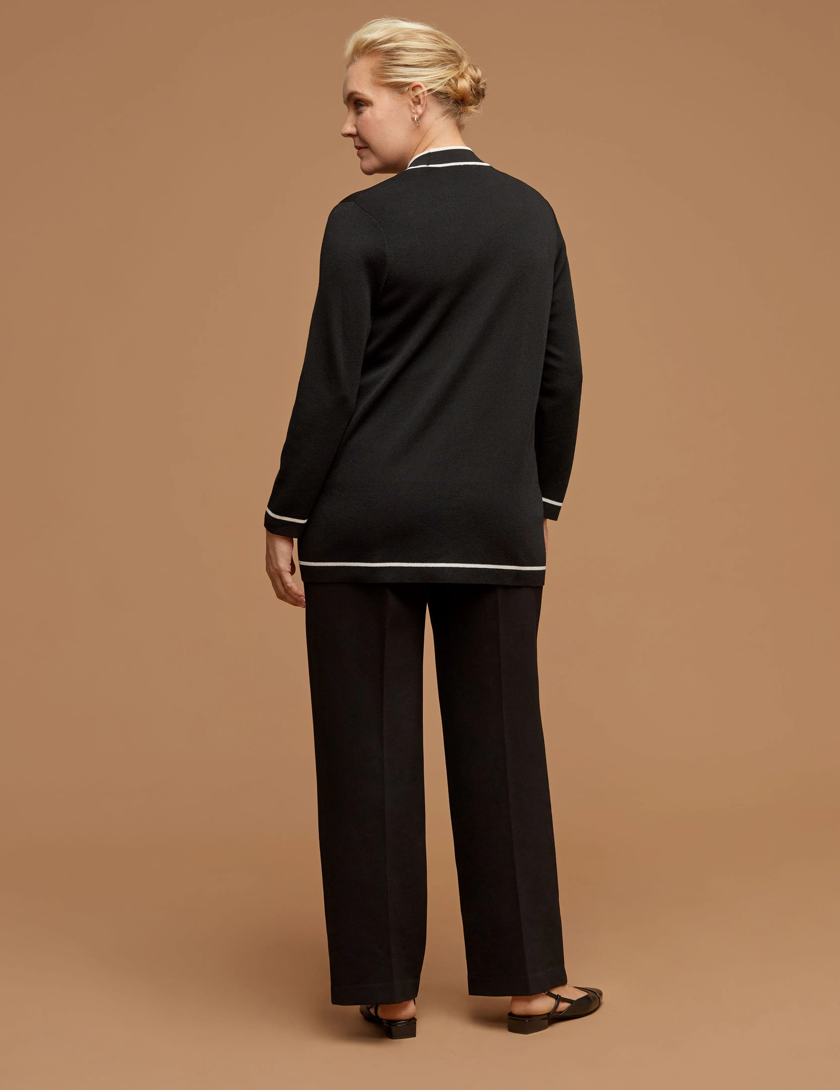 Plus Size Malibu Cardigan With Tipping sold by Anne Klein product image thumbnail 2