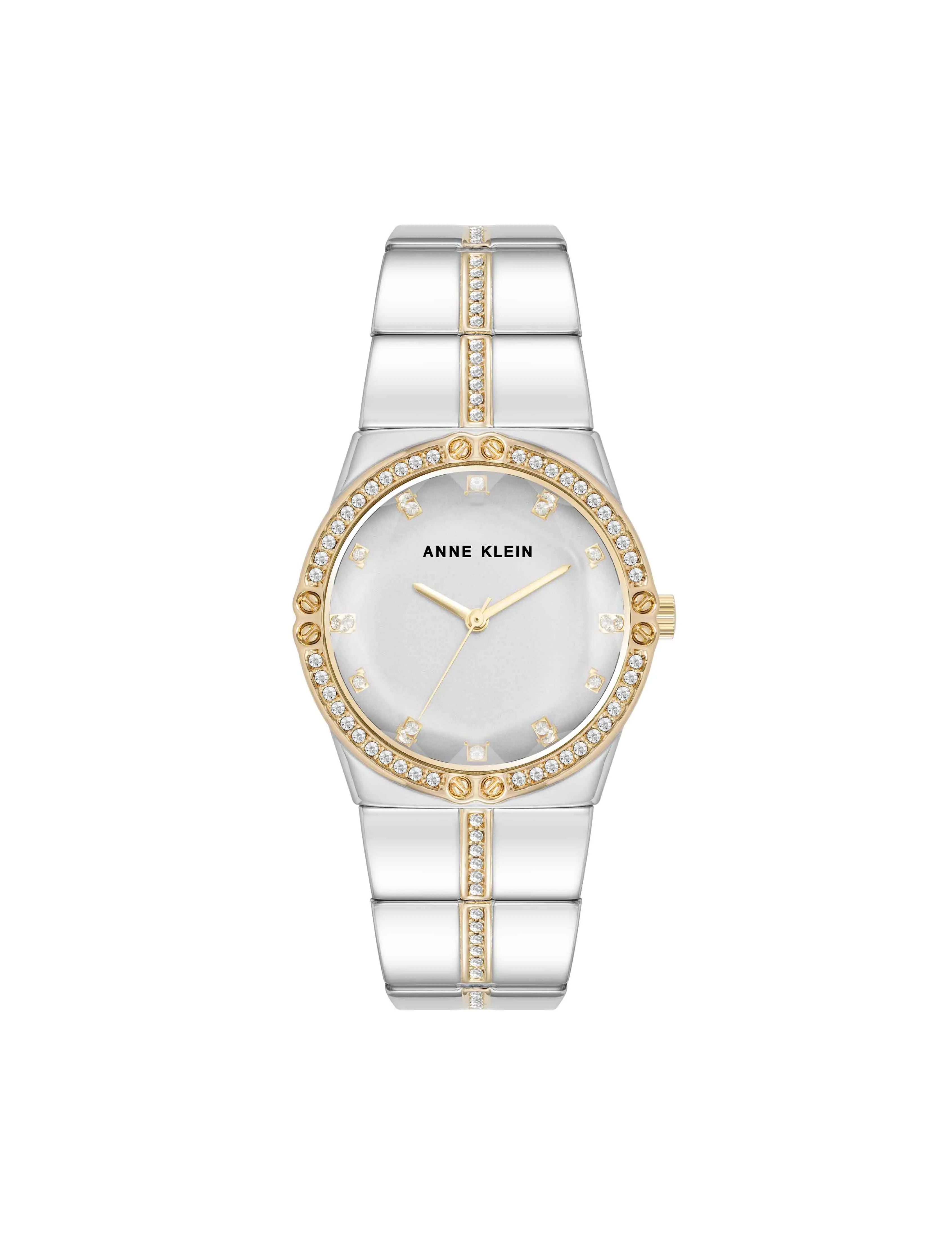 Faceted Crystal Bezel Watch sold by Anne Klein