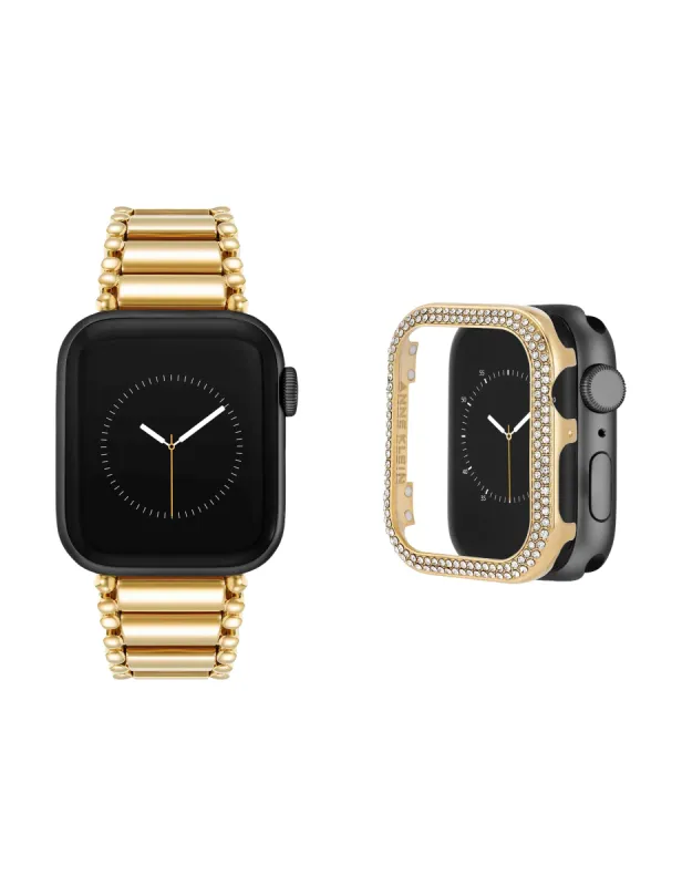 Tapered Link Band and Premium Crystal Protective Case Bundle sold by Anne Klein