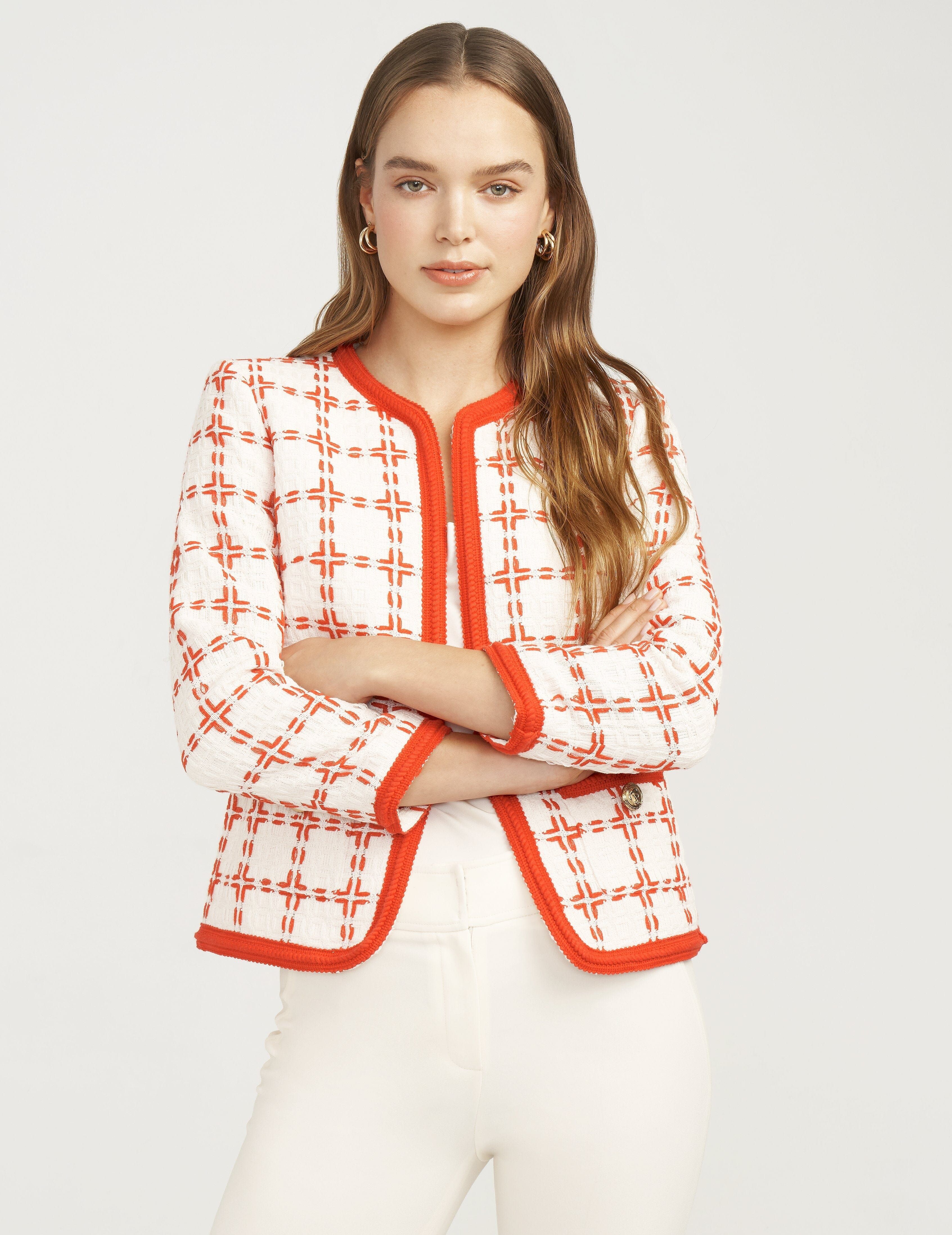 Windowpane Tweed Jacket- Clearance sold by Anne Klein product image thumbnail 3