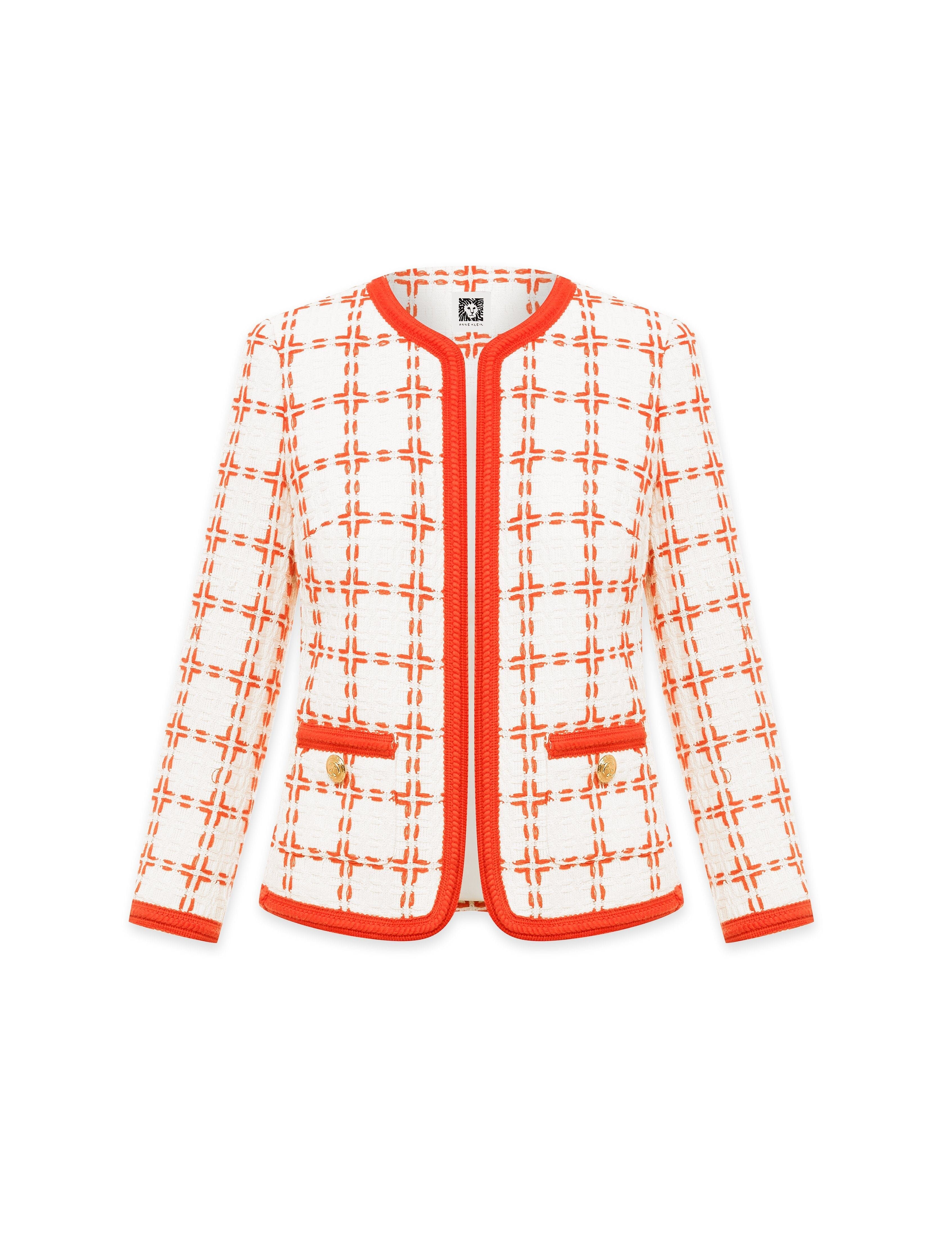 Windowpane Tweed Jacket- Clearance sold by Anne Klein product image thumbnail 2