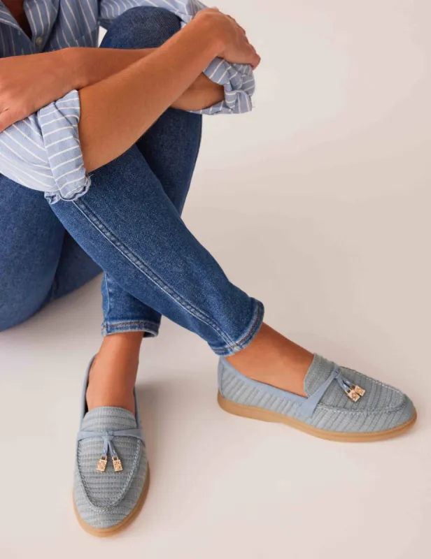Sandrine Linen Loafer sold by Anne Klein