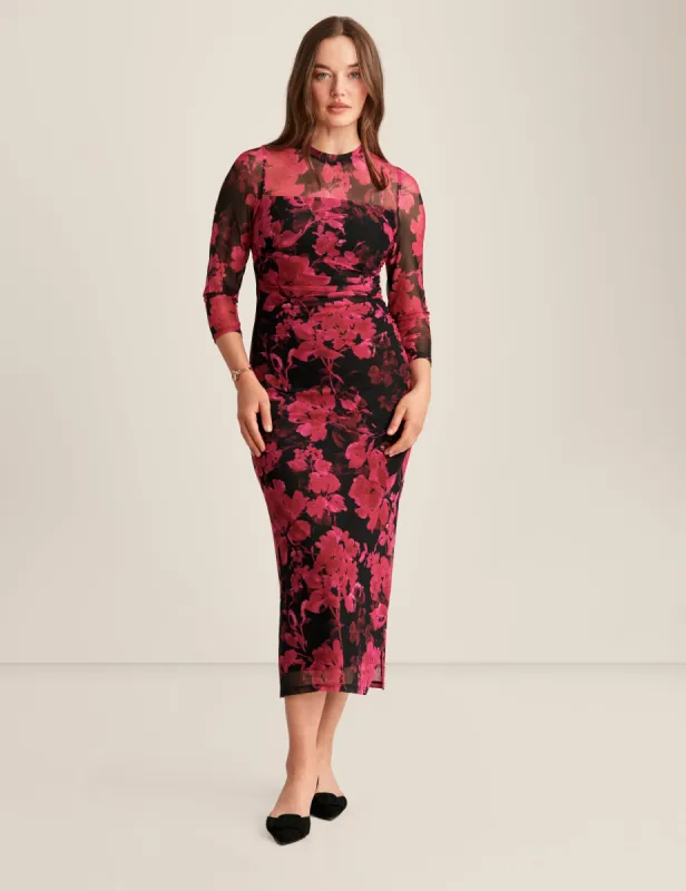 Side Ruched Midi Dress sold by Anne Klein
