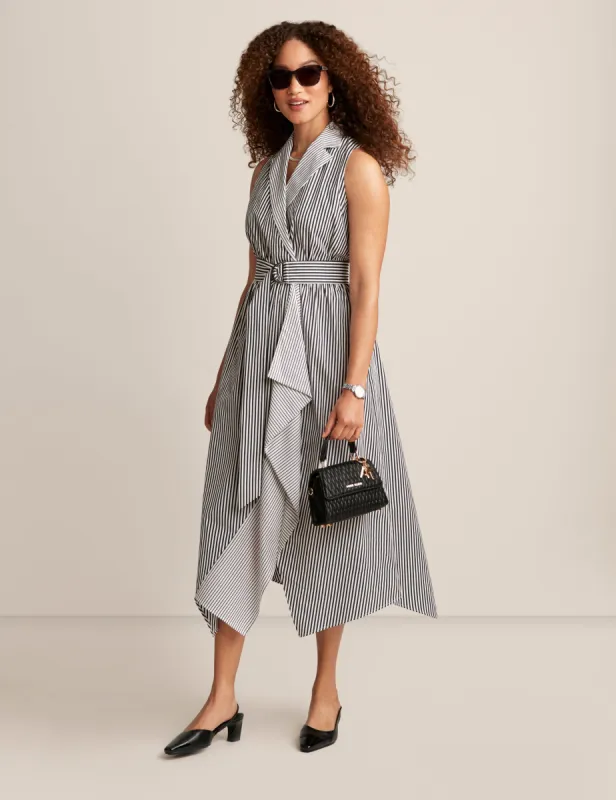 Handkerchief Hem Wrap Dress made by Kasper