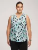 Plus Size Printed Pleat Front Shell - Sale sold by Anne Klein