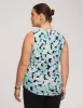 Plus Size Printed Pleat Front Shell - Sale sold by Anne Klein